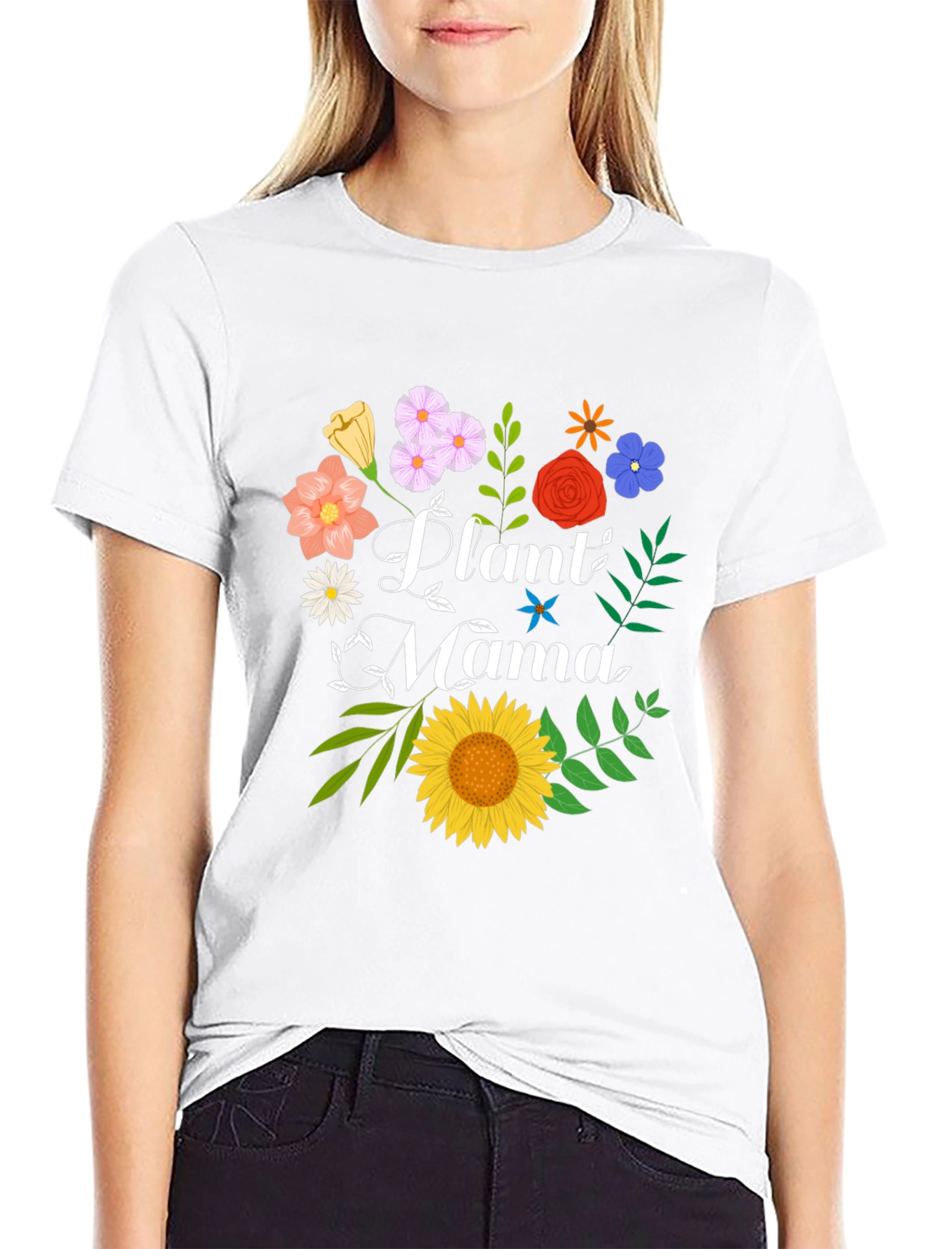 Plant Mama Graphic Tee - Floral Design