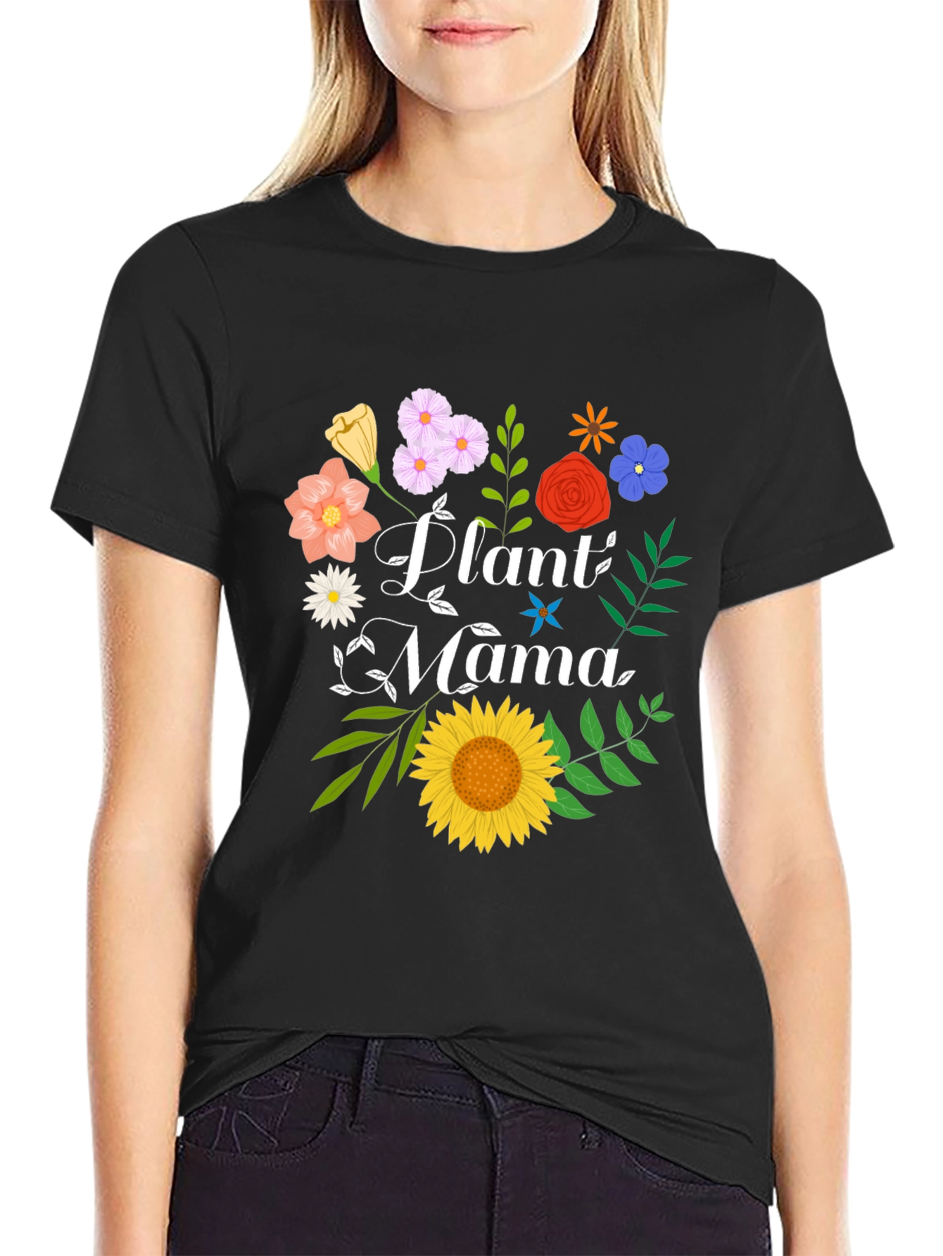Plant Mama Graphic Tee - Floral Design