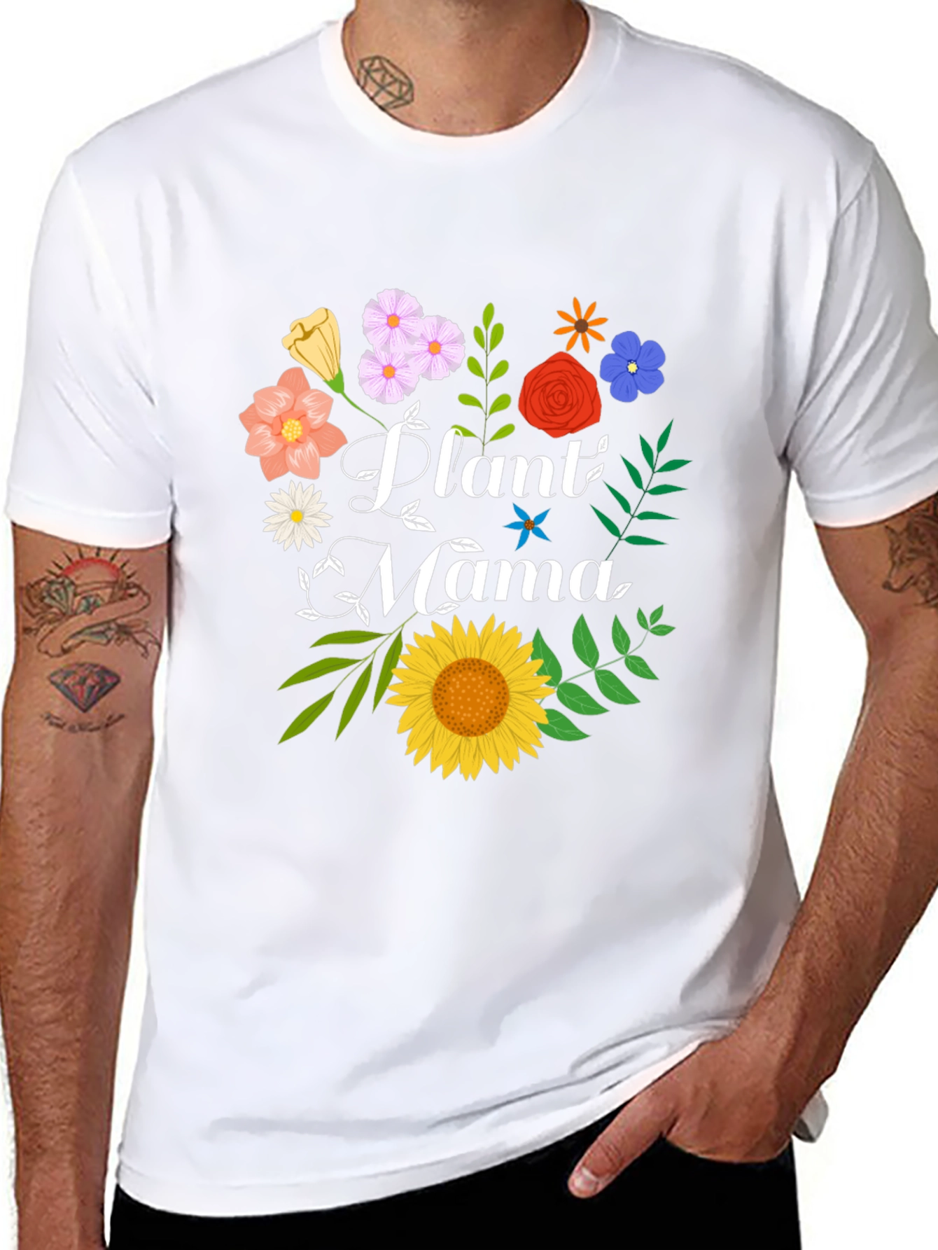 Plant Mama Graphic Tee - Floral Design