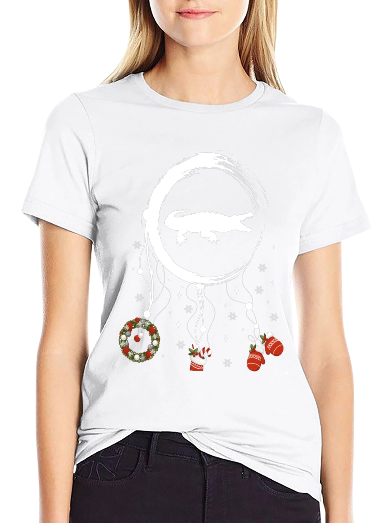 Christmas Alligator Dreamcatcher T-Shirt