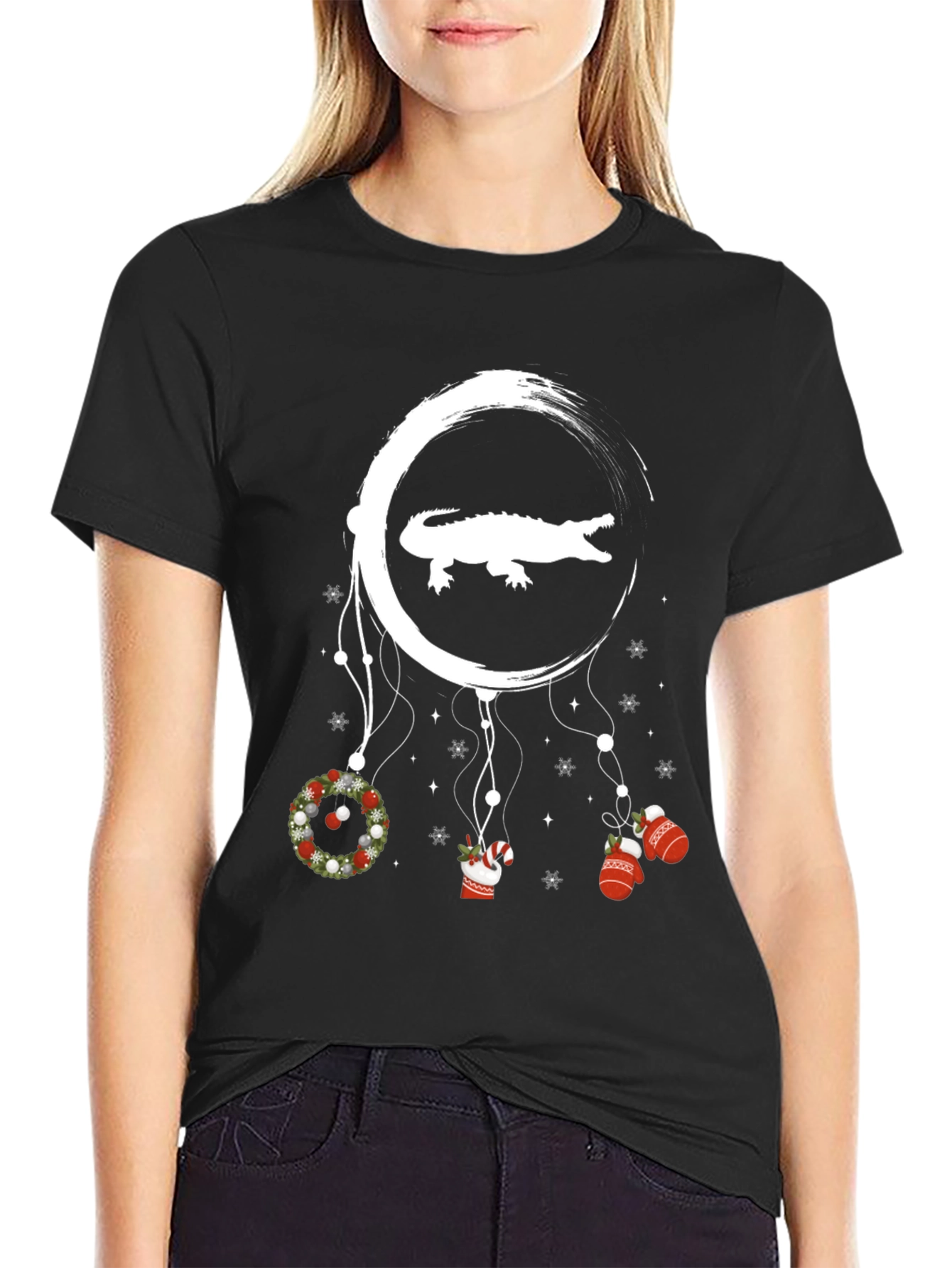 Christmas Alligator Dreamcatcher T-Shirt