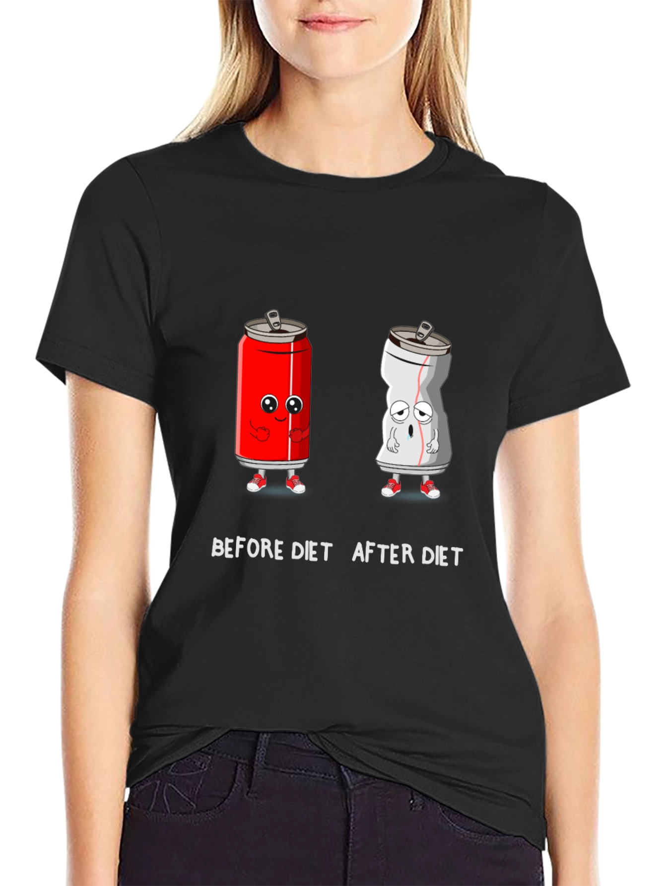 Before & After Diet Soda Humor Tee