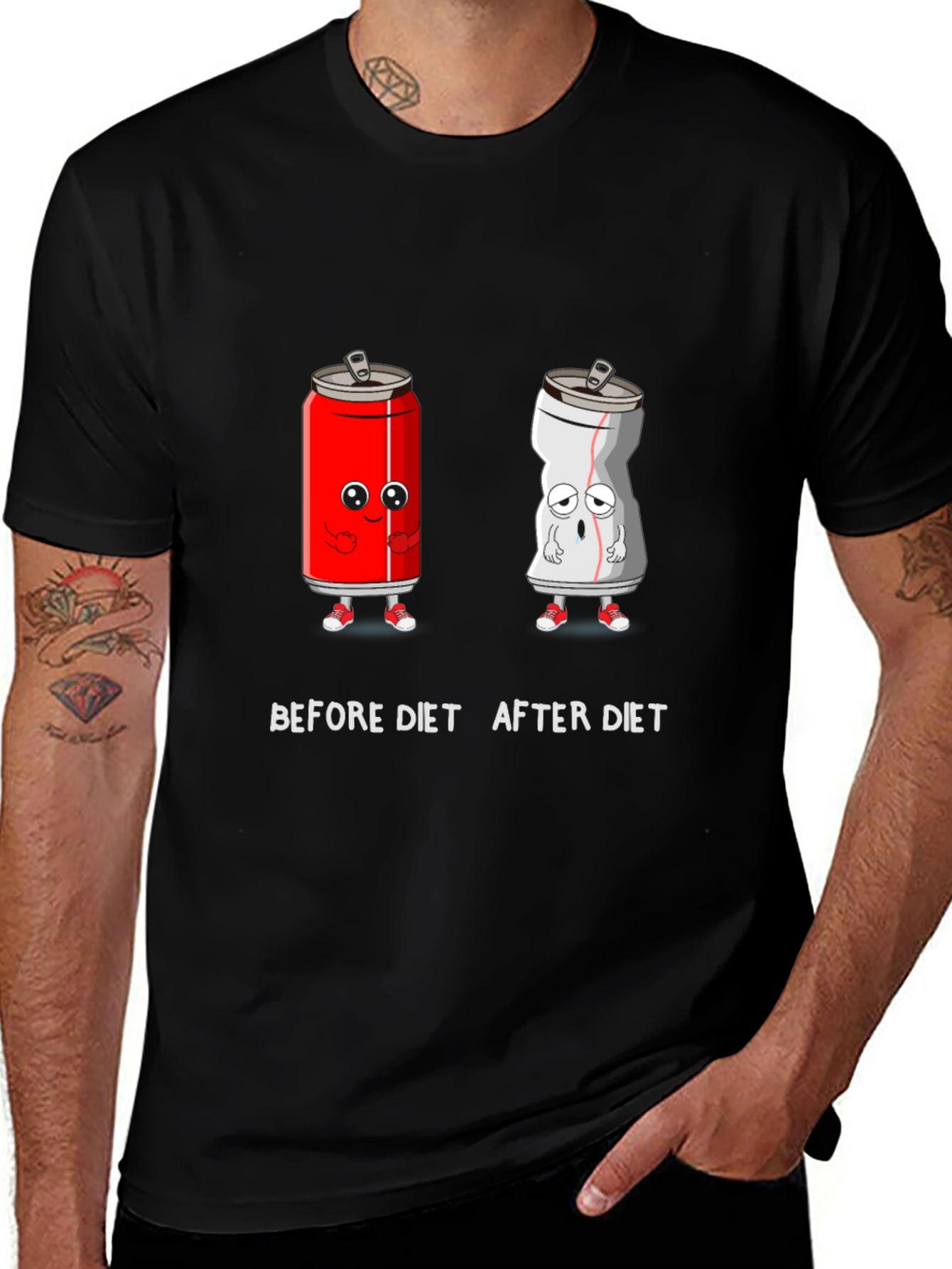 Before & After Diet Soda Humor Tee