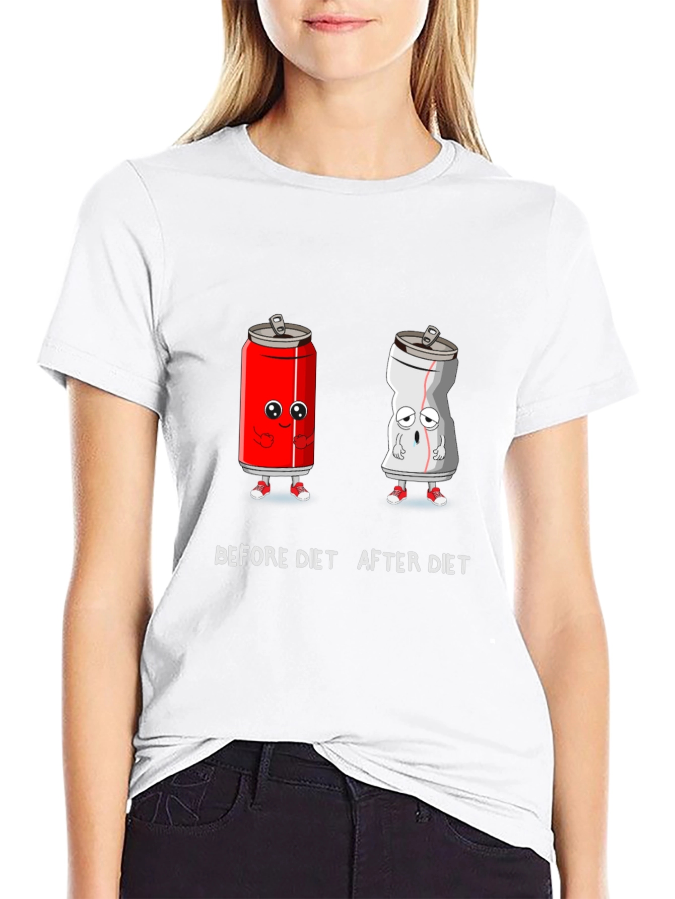 Before & After Diet Soda Humor Tee