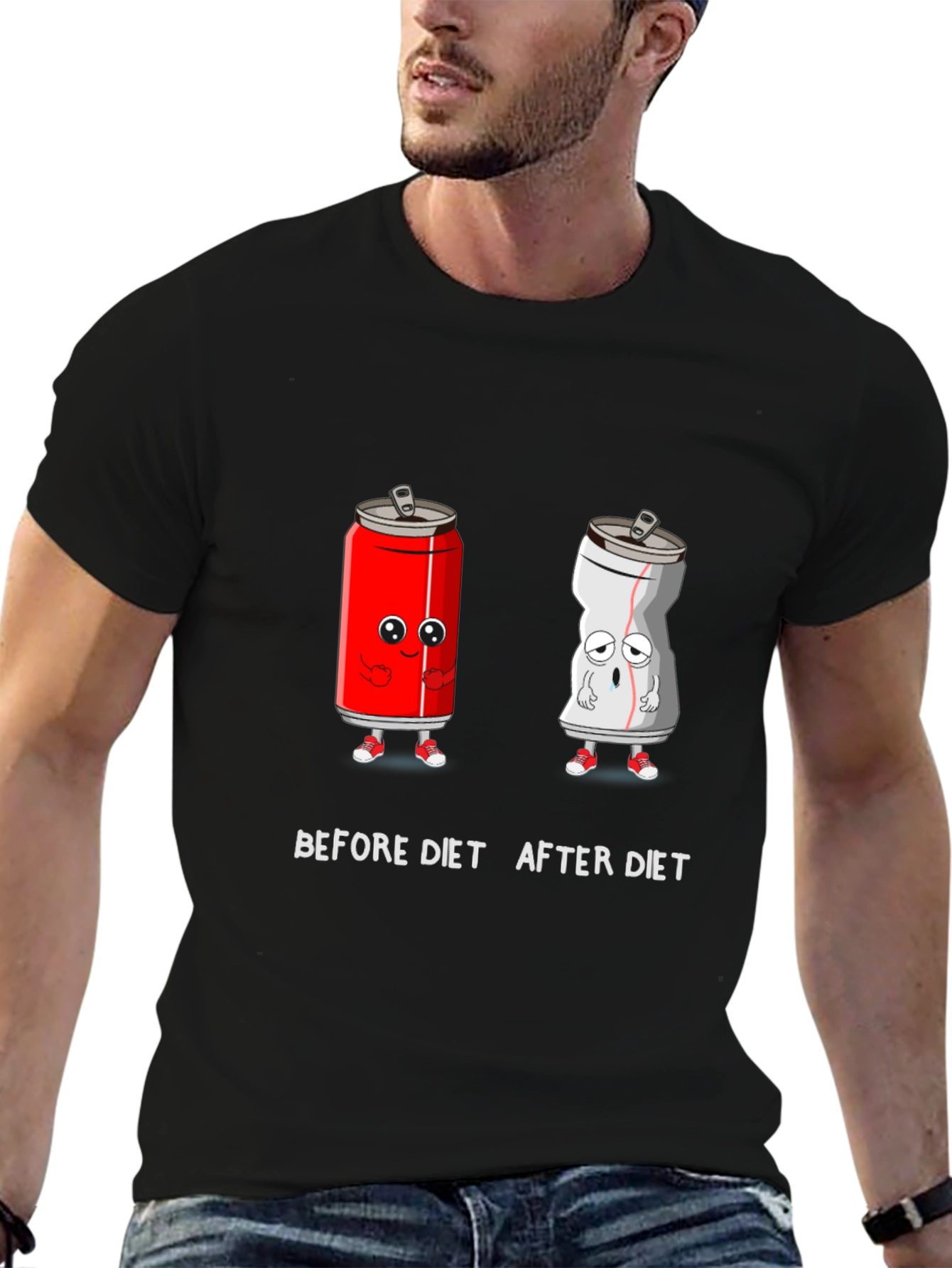Before & After Diet Soda Humor Tee