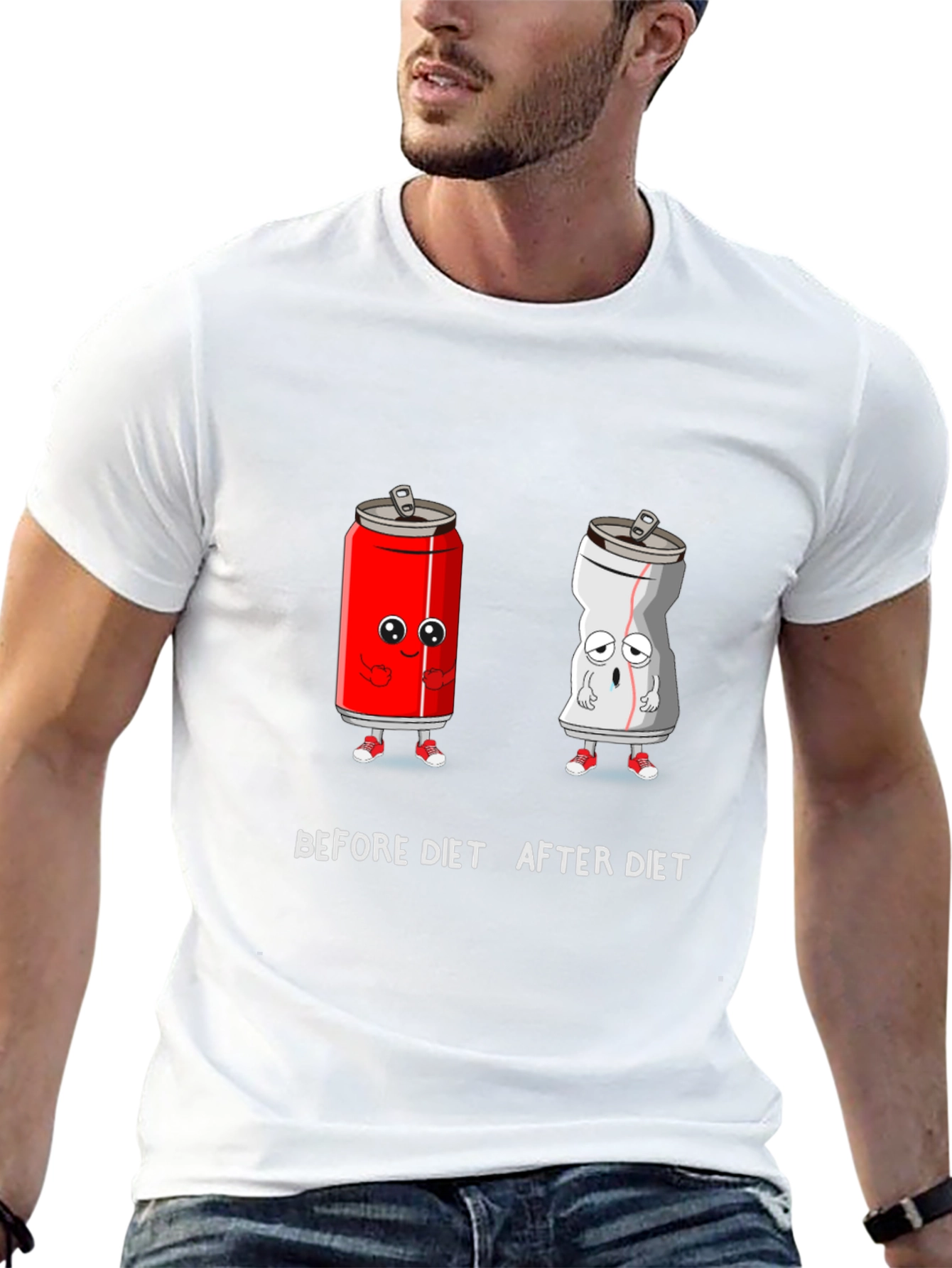 Before & After Diet Soda Humor Tee