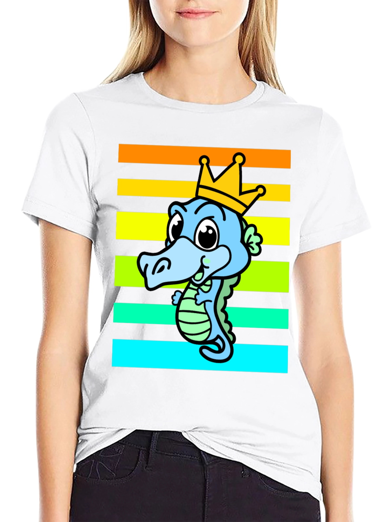 Cartoon Crocodile King T-Shirt
