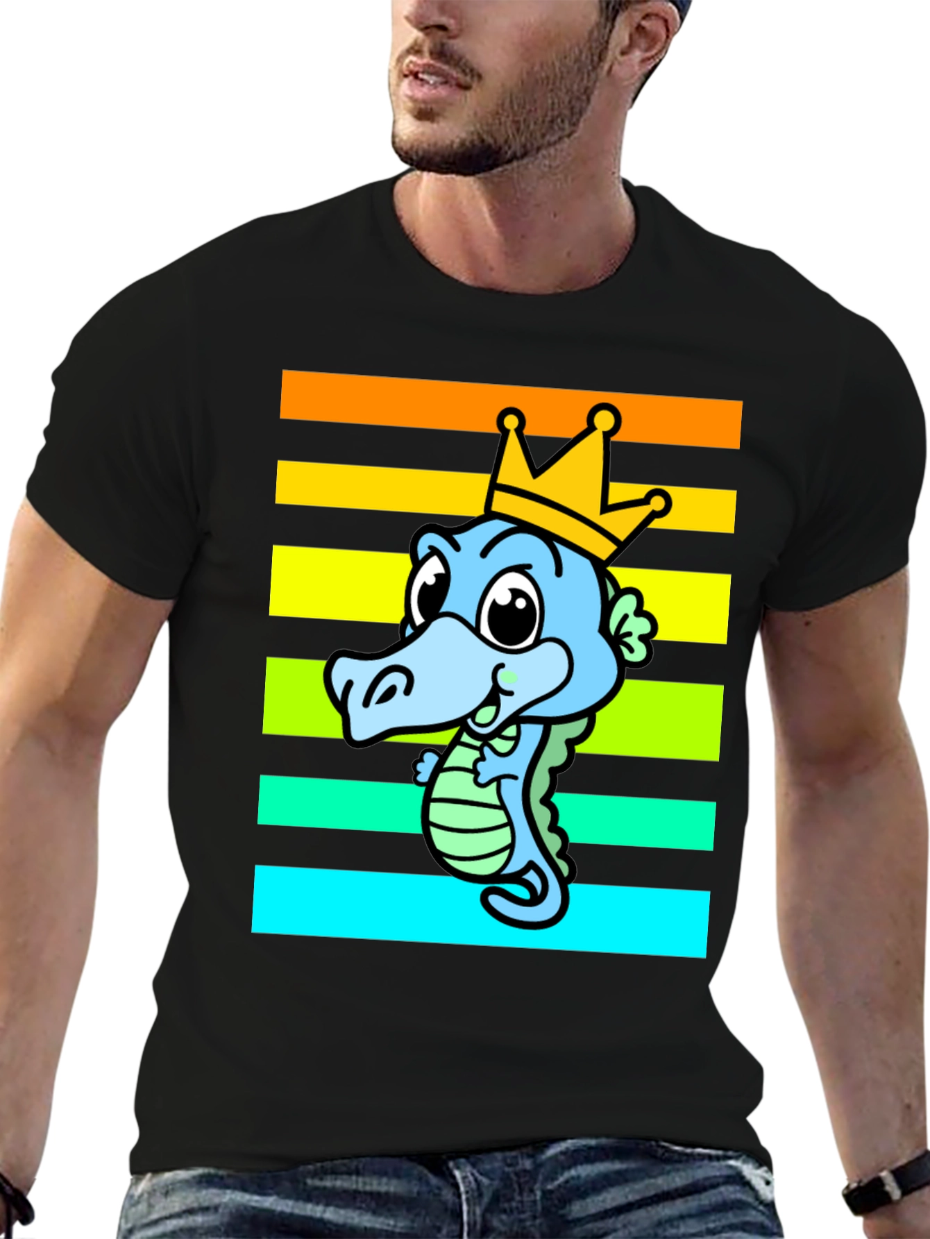 Cartoon Crocodile King T-Shirt