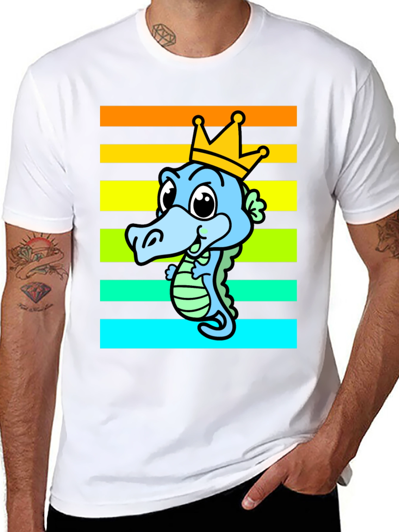 Cartoon Crocodile King T-Shirt