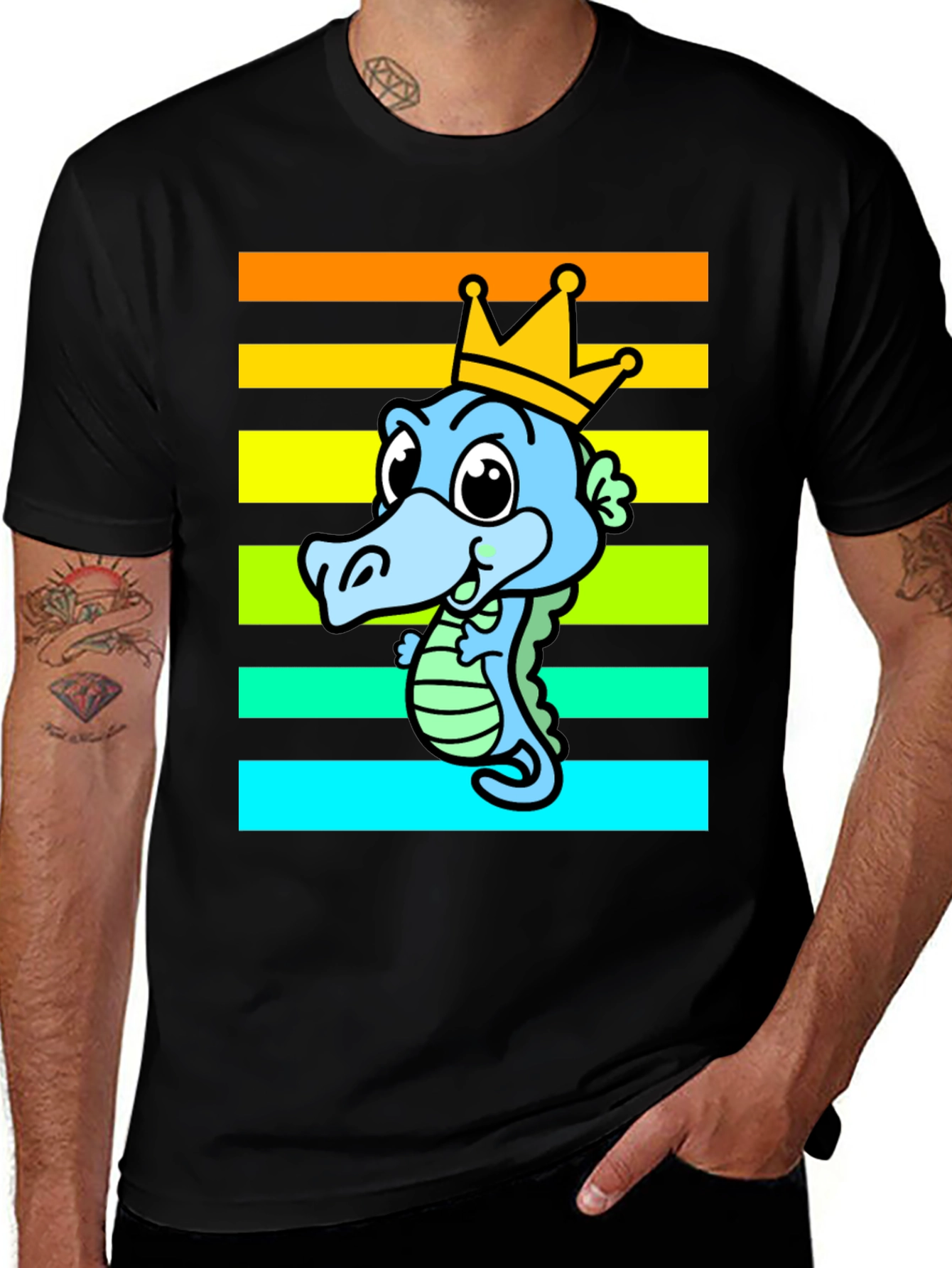 Cartoon Crocodile King T-Shirt