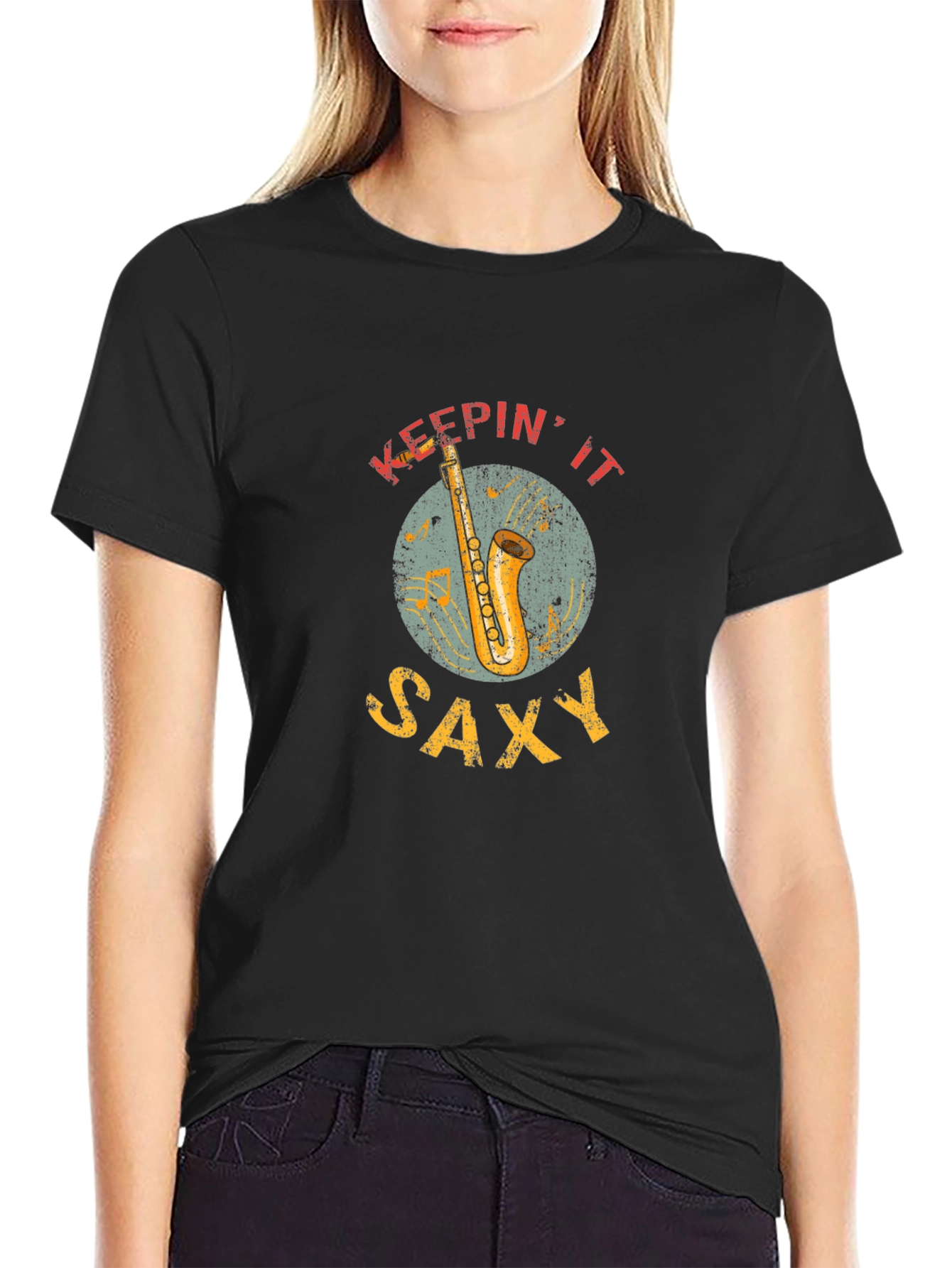 Keepin it Saxy T-Shirt - Musician Saxophone Tee