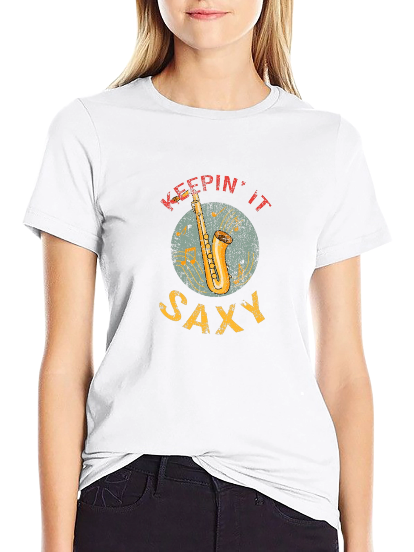 Keepin it Saxy T-Shirt - Musician Saxophone Tee