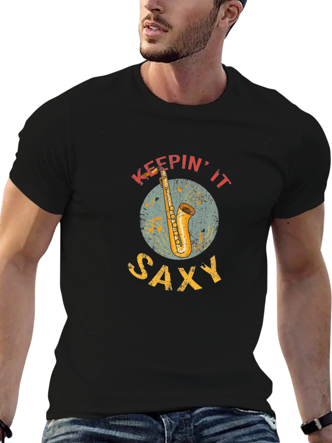 Keepin it Saxy T-Shirt - Musician Saxophone Tee