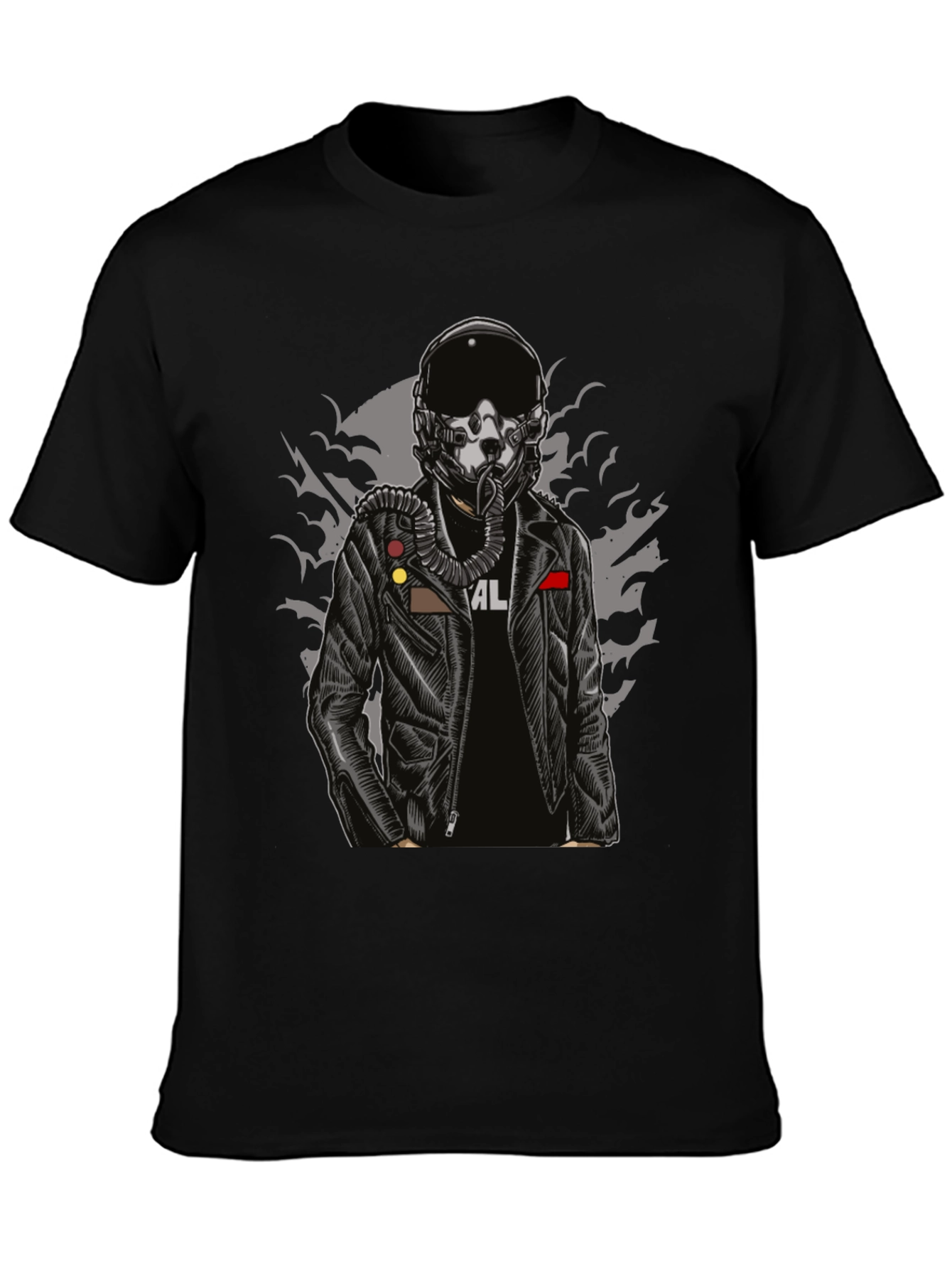 Pilot Helmet Graphic T-Shirt - Edgy Streetwear