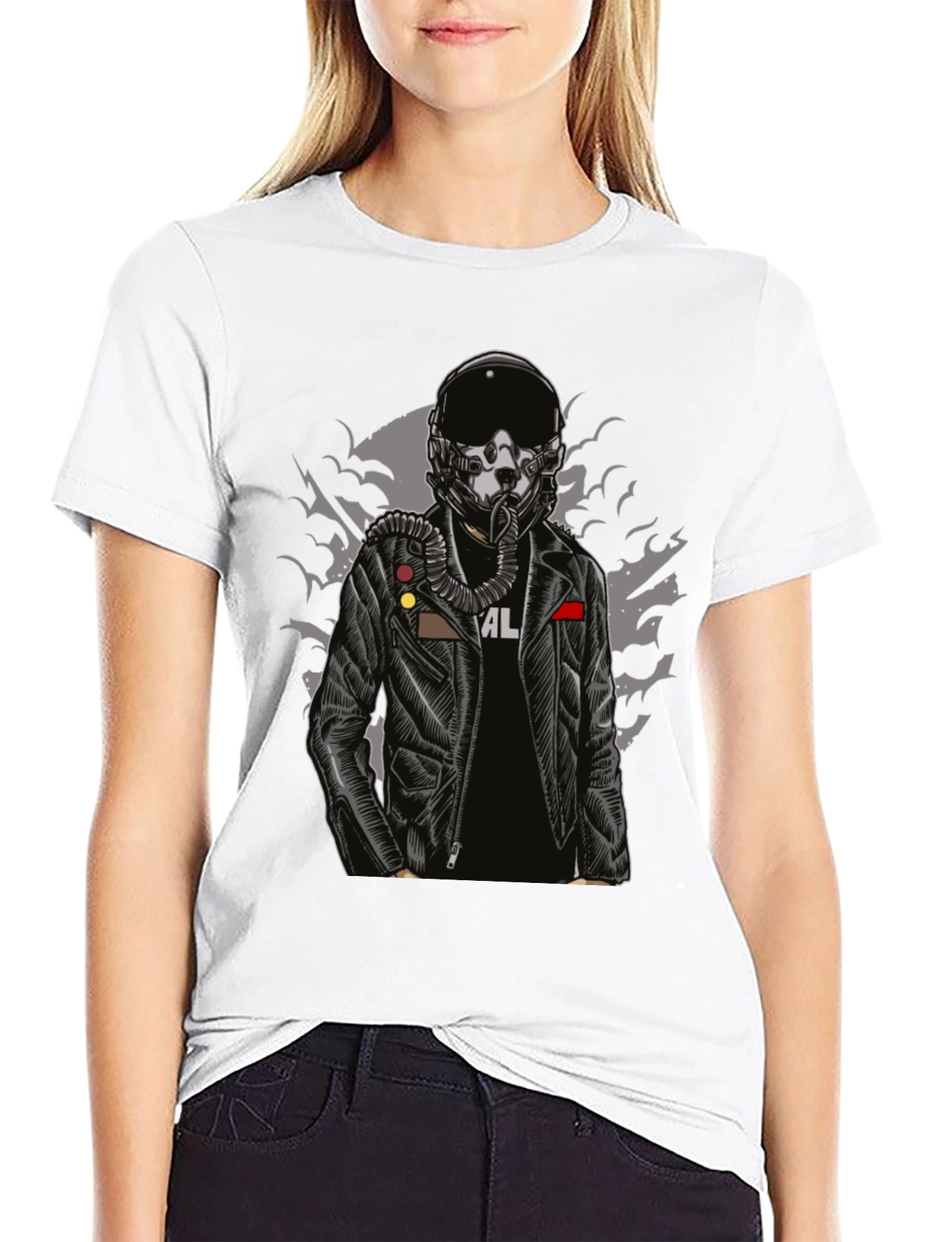 Pilot Helmet Graphic T-Shirt - Edgy Streetwear