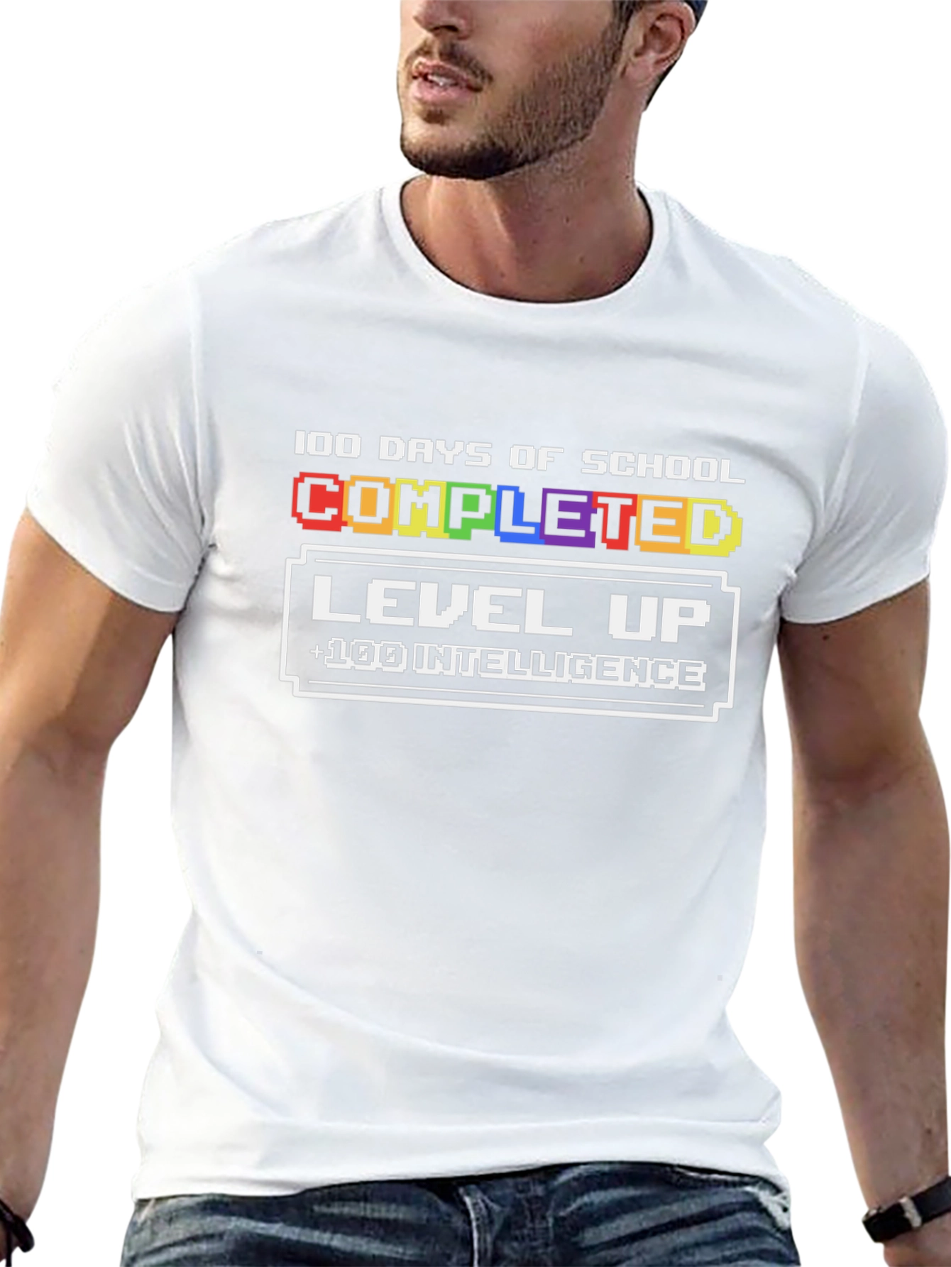 100 Days of School Completed Level Up T-Shirt
