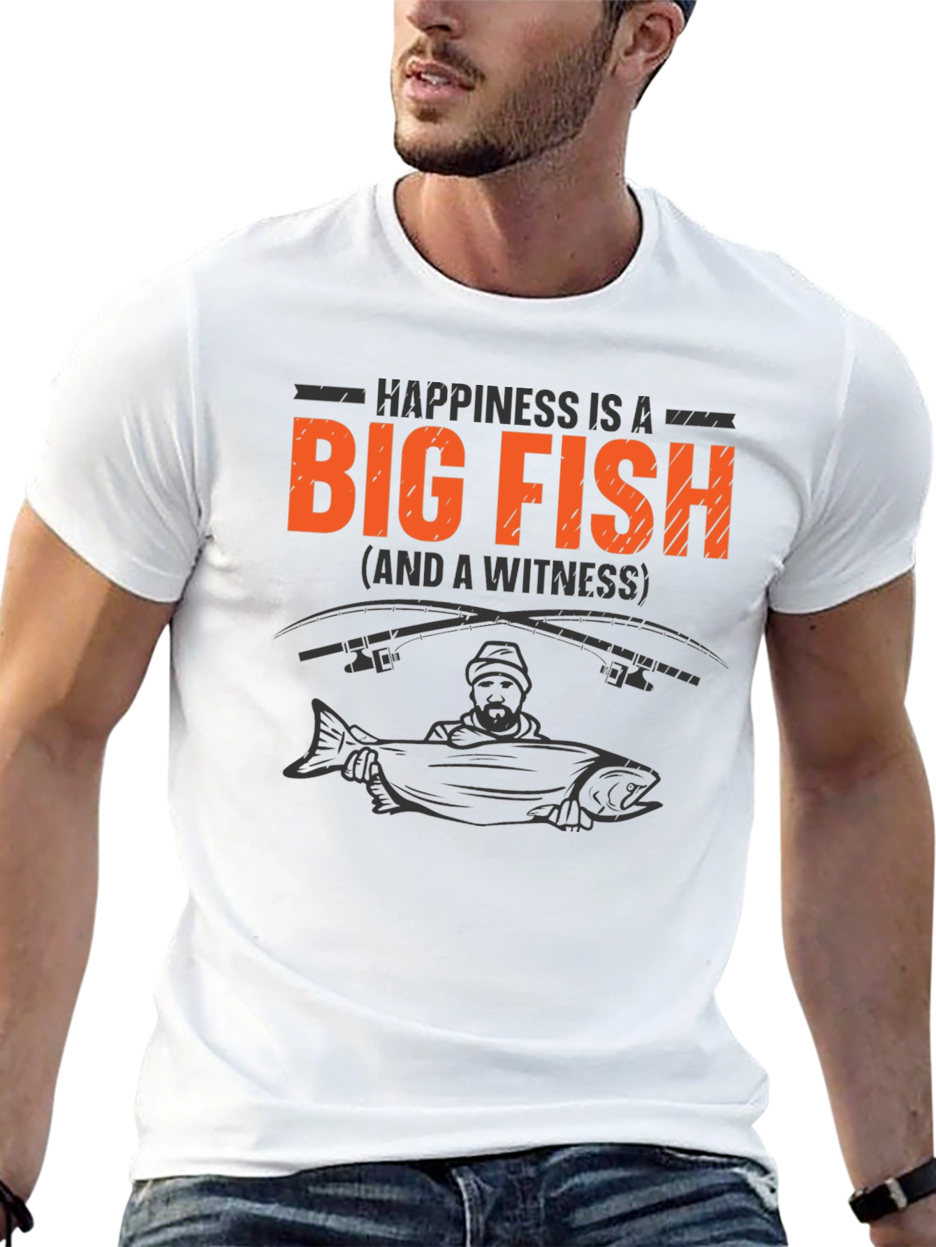Big Fish T-Shirt - Happiness and a Witness