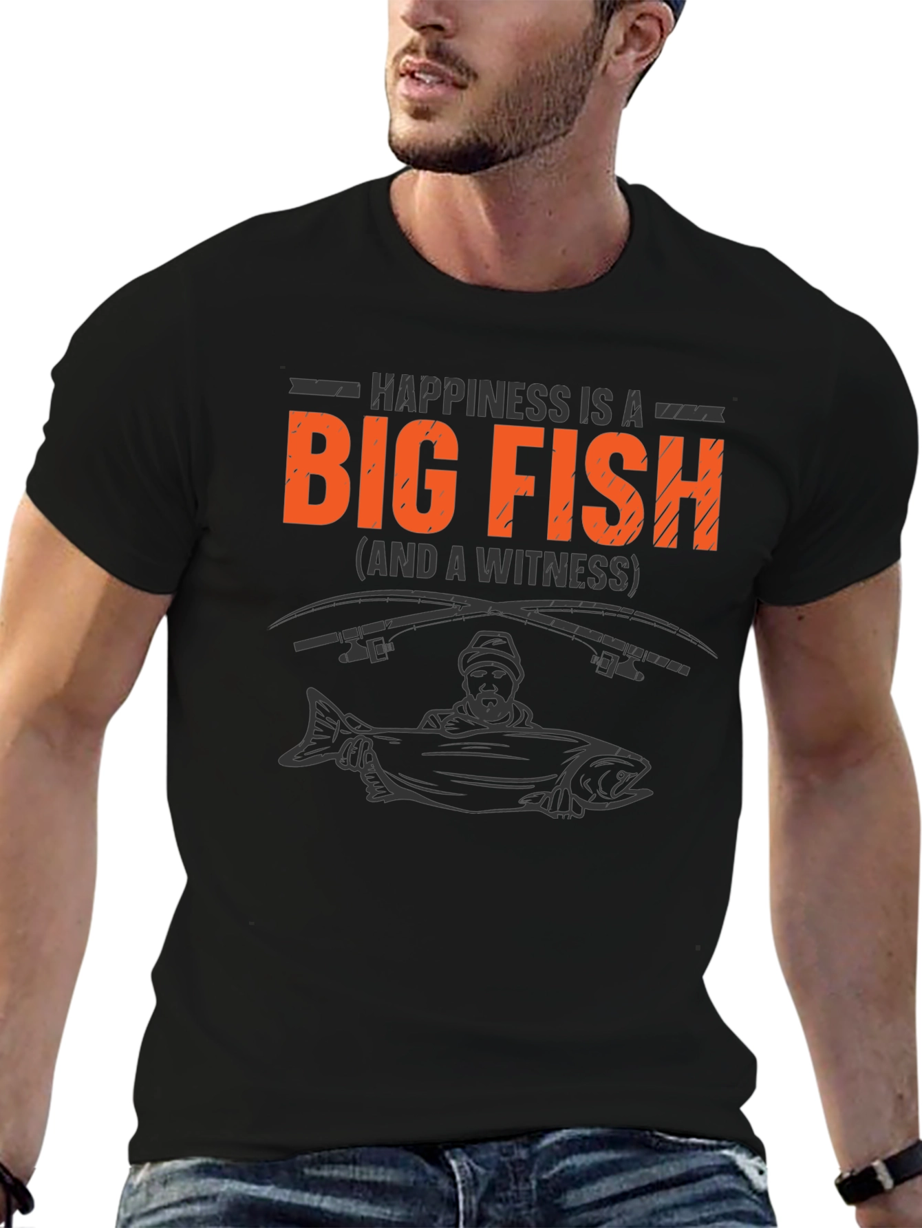 Big Fish T-Shirt - Happiness and a Witness