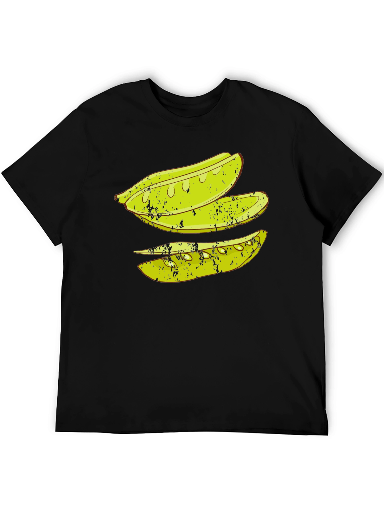 Pickle Slice Graphic Tee - Black Cotton T-Shirt