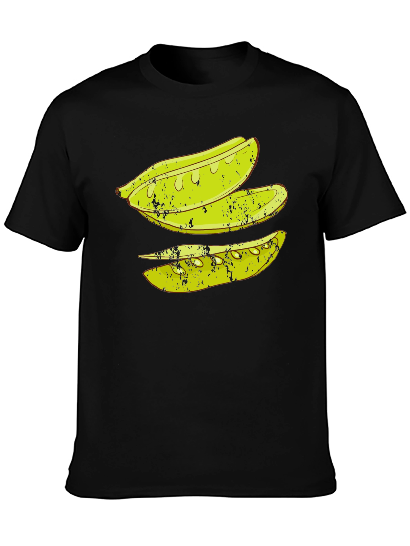 Pickle Slice Graphic Tee - Black Cotton T-Shirt