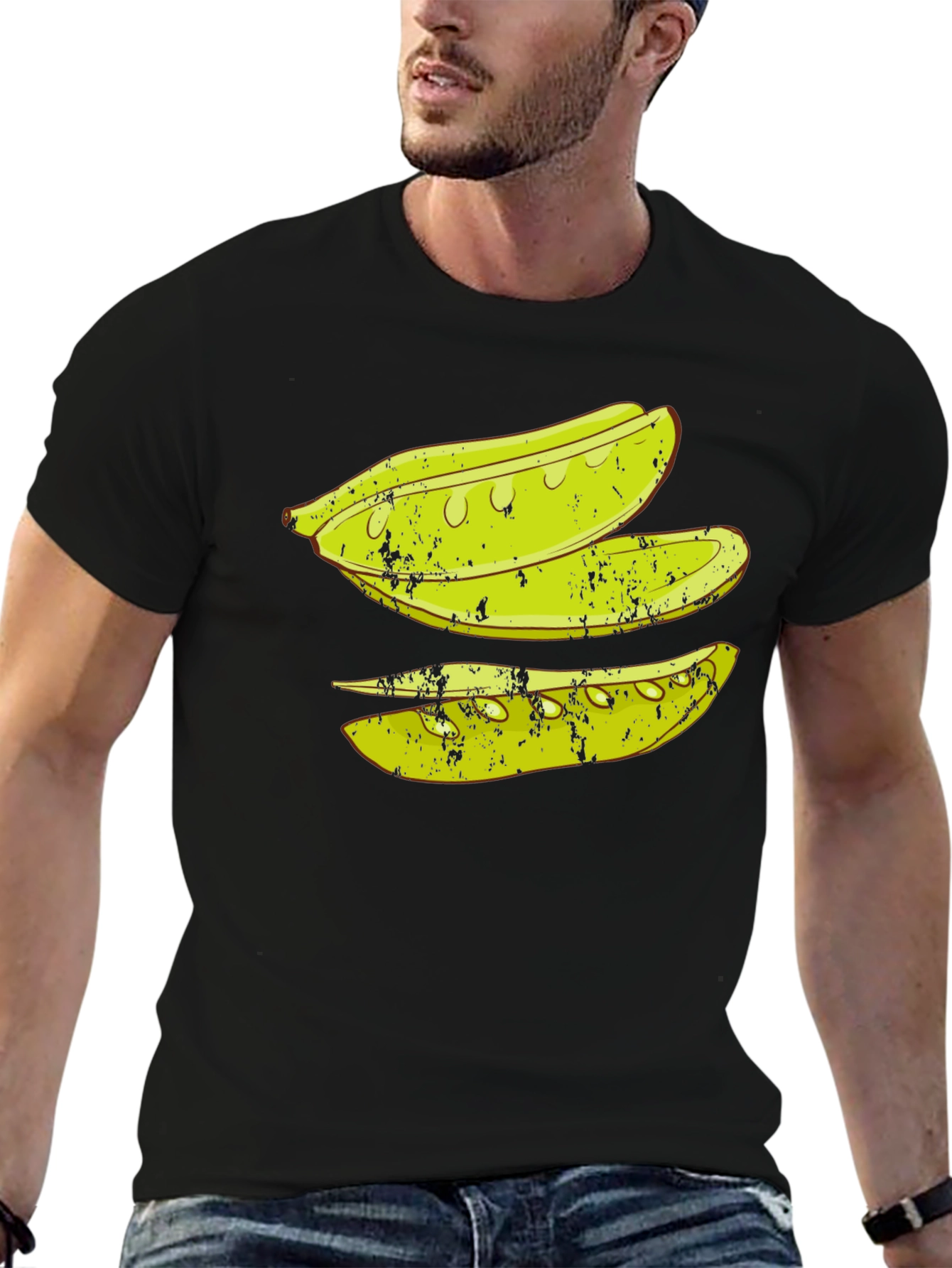Pickle Slice Graphic Tee - Black Cotton T-Shirt