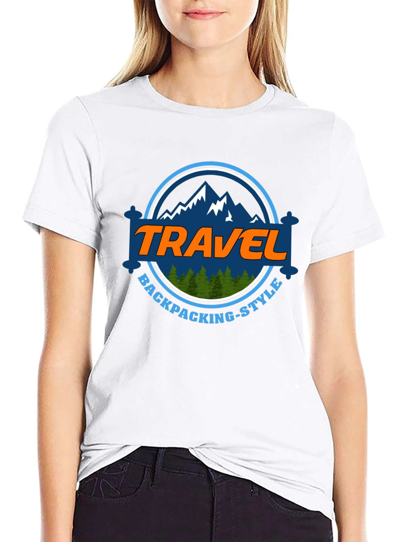 Travel Backpacking-Style Graphic T-Shirt