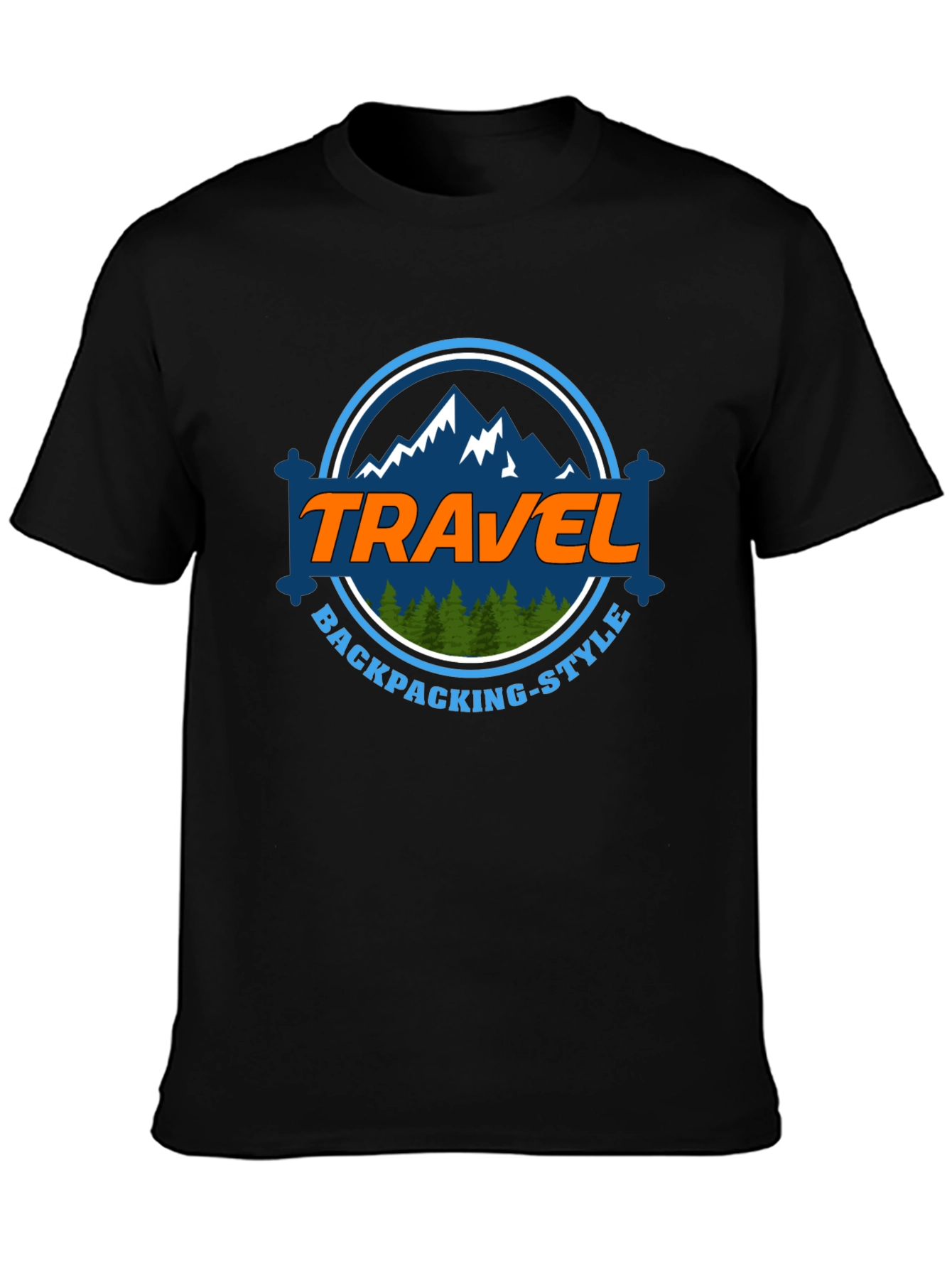 Travel Backpacking-Style Graphic T-Shirt
