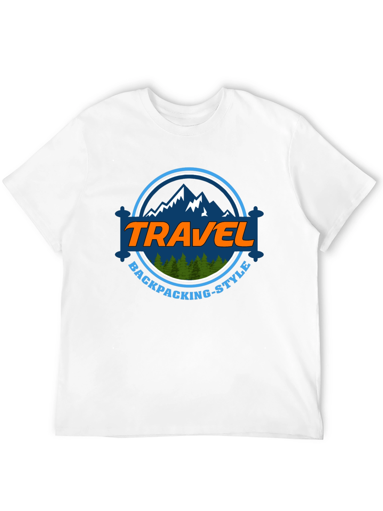 Travel Backpacking-Style Graphic T-Shirt