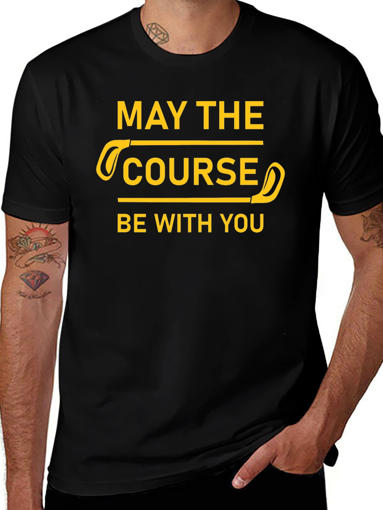May The Course Be With You Golf T-Shirt