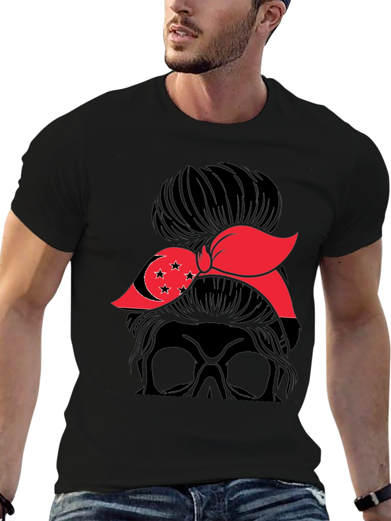 Singapore Messy Bun T-Shirt