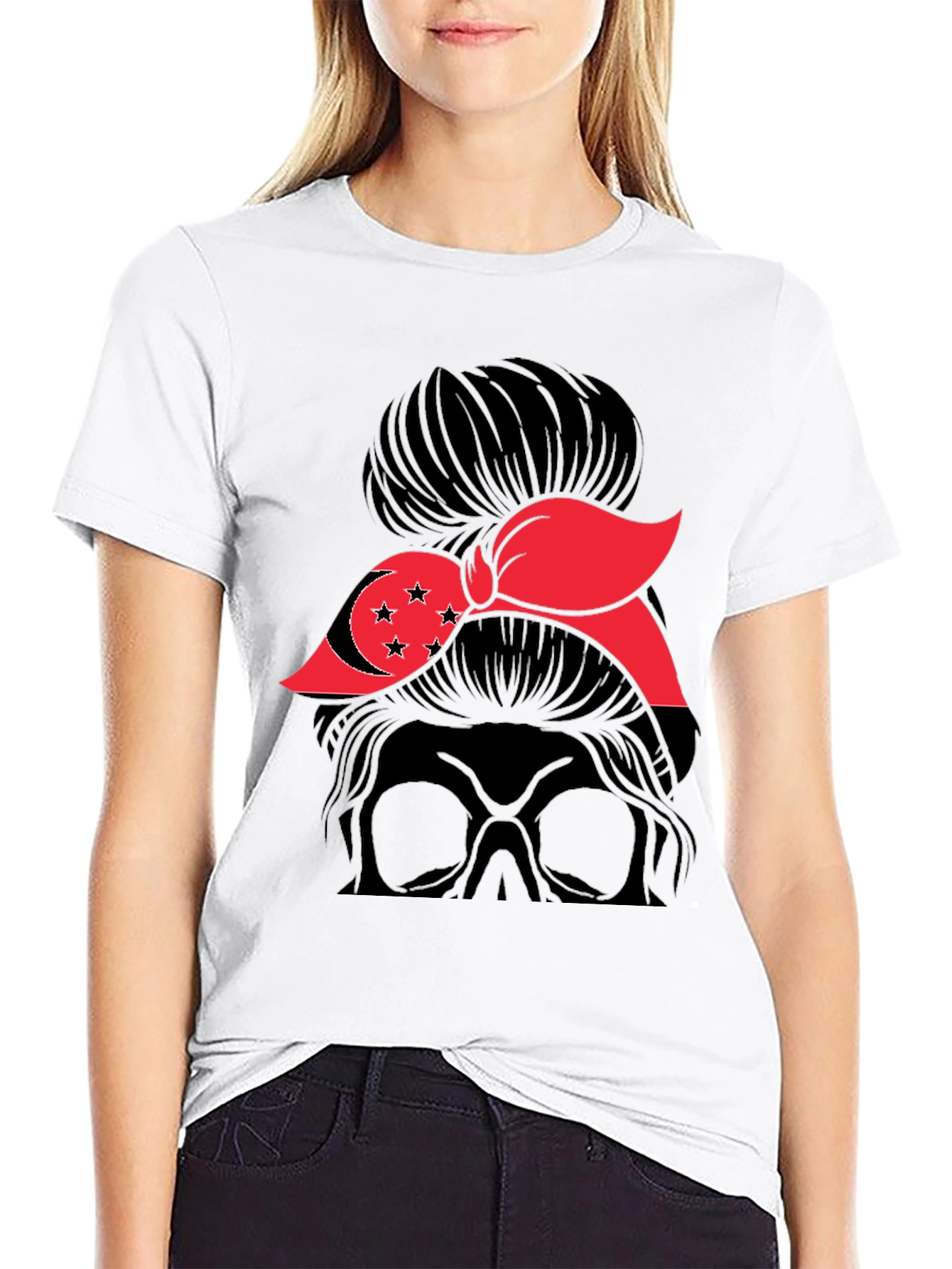 Singapore Messy Bun T-Shirt
