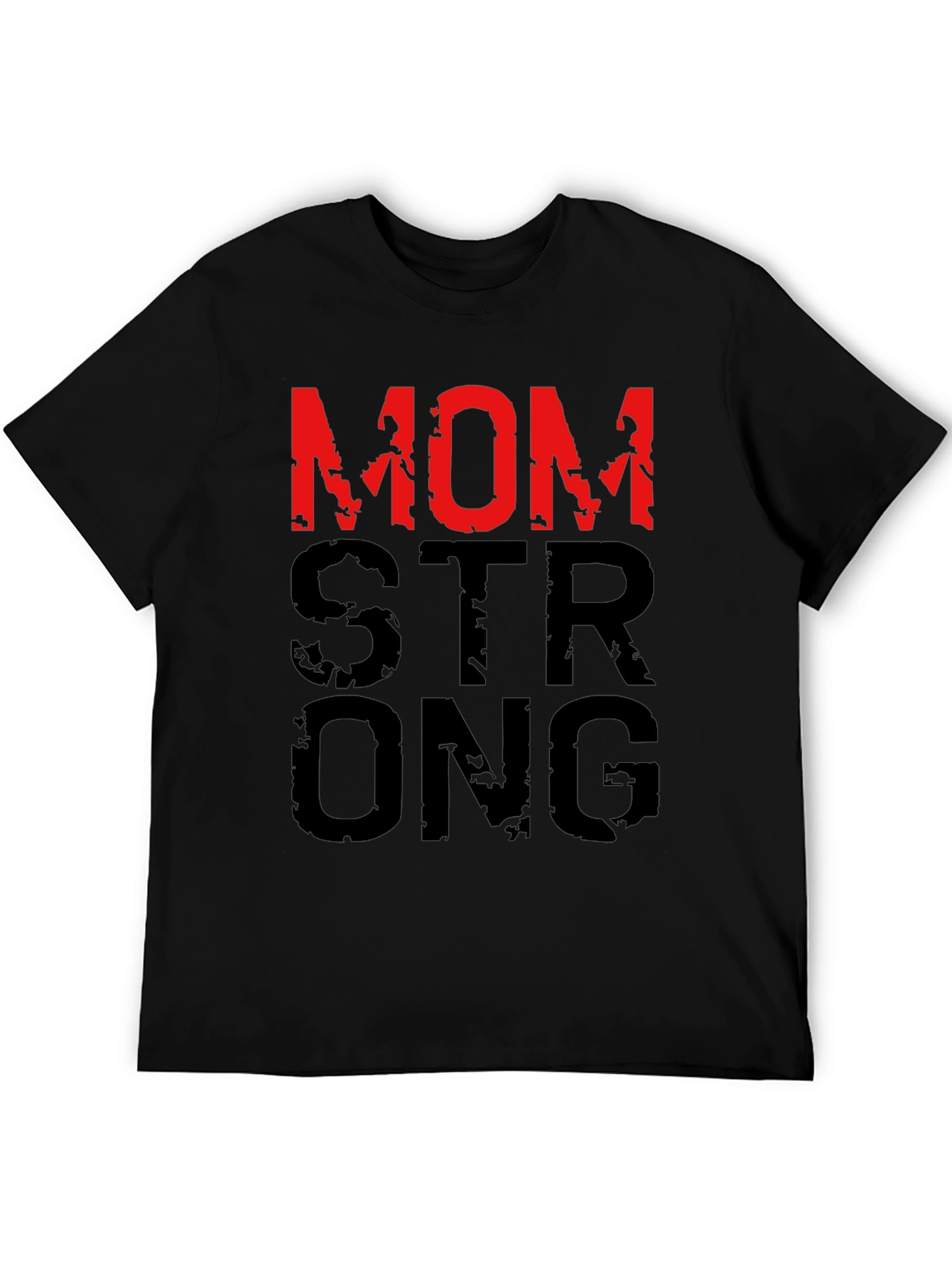 Mom Strong Graphic T-Shirt - Black