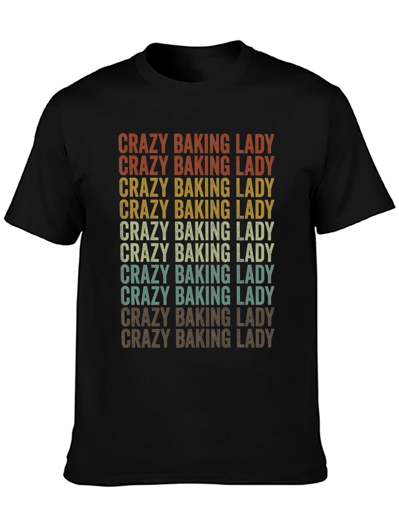 Crazy Baking Lady Graphic Tee - Baker Gift