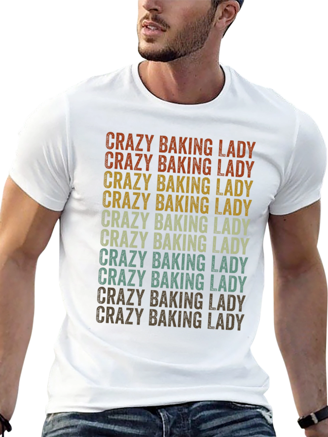 Crazy Baking Lady Graphic Tee - Baker Gift