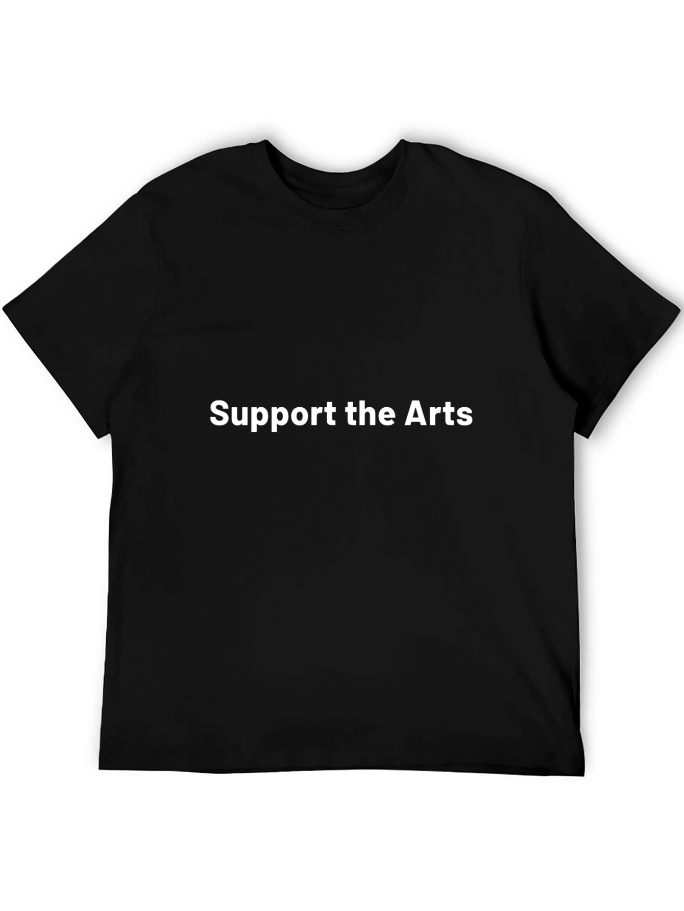 Support the Arts Black Cotton Tee Shirt