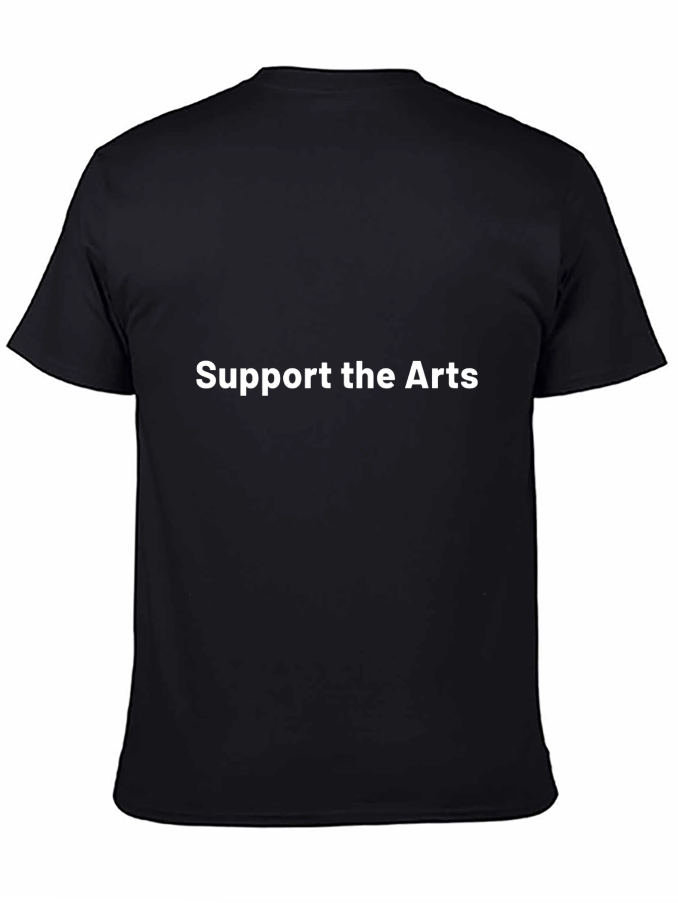 Support the Arts Black Cotton Tee Shirt