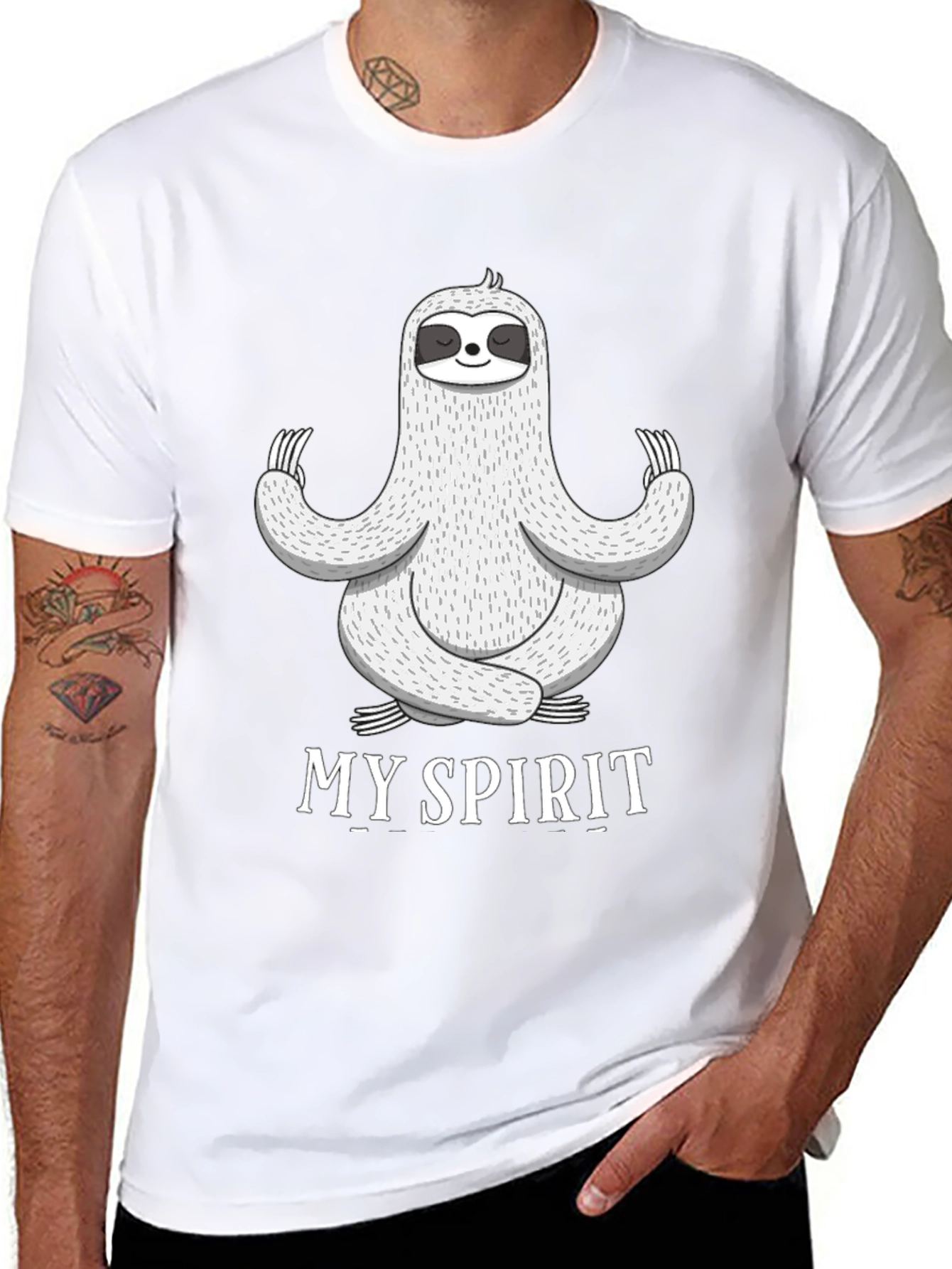 Meditating Sloth T-Shirt - Find Your Spirit
