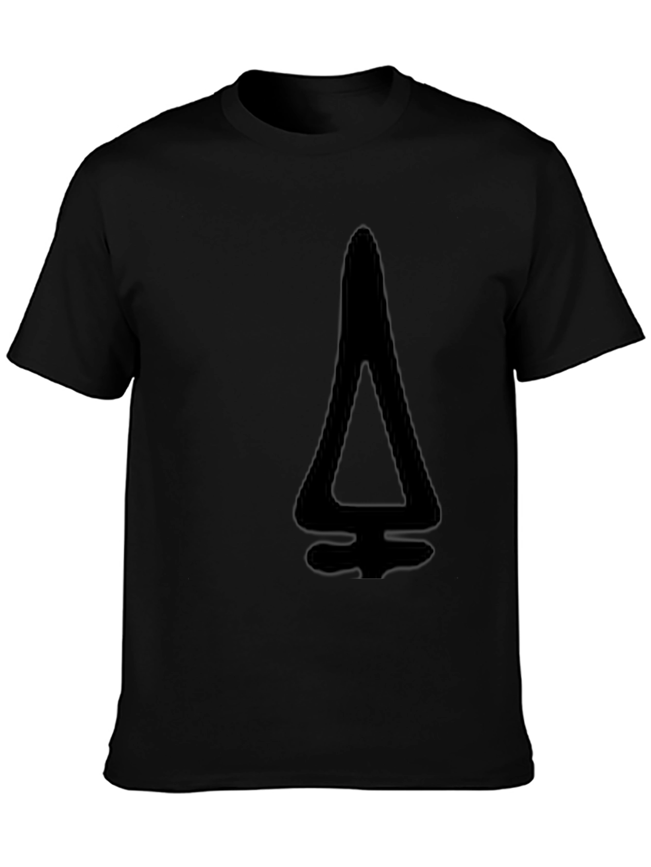 Modern Black T-Shirt with Geometric Design
