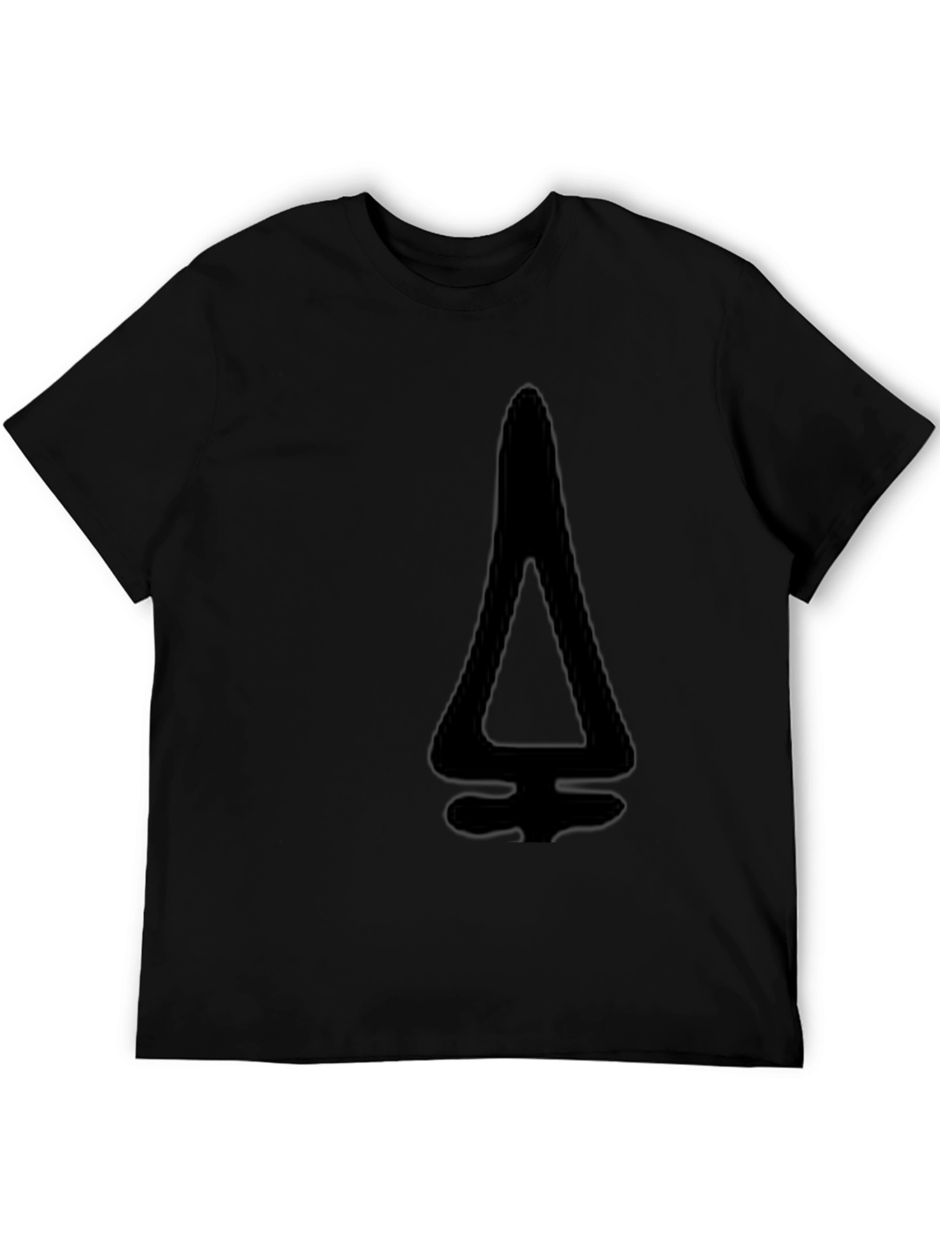 Modern Black T-Shirt with Geometric Design