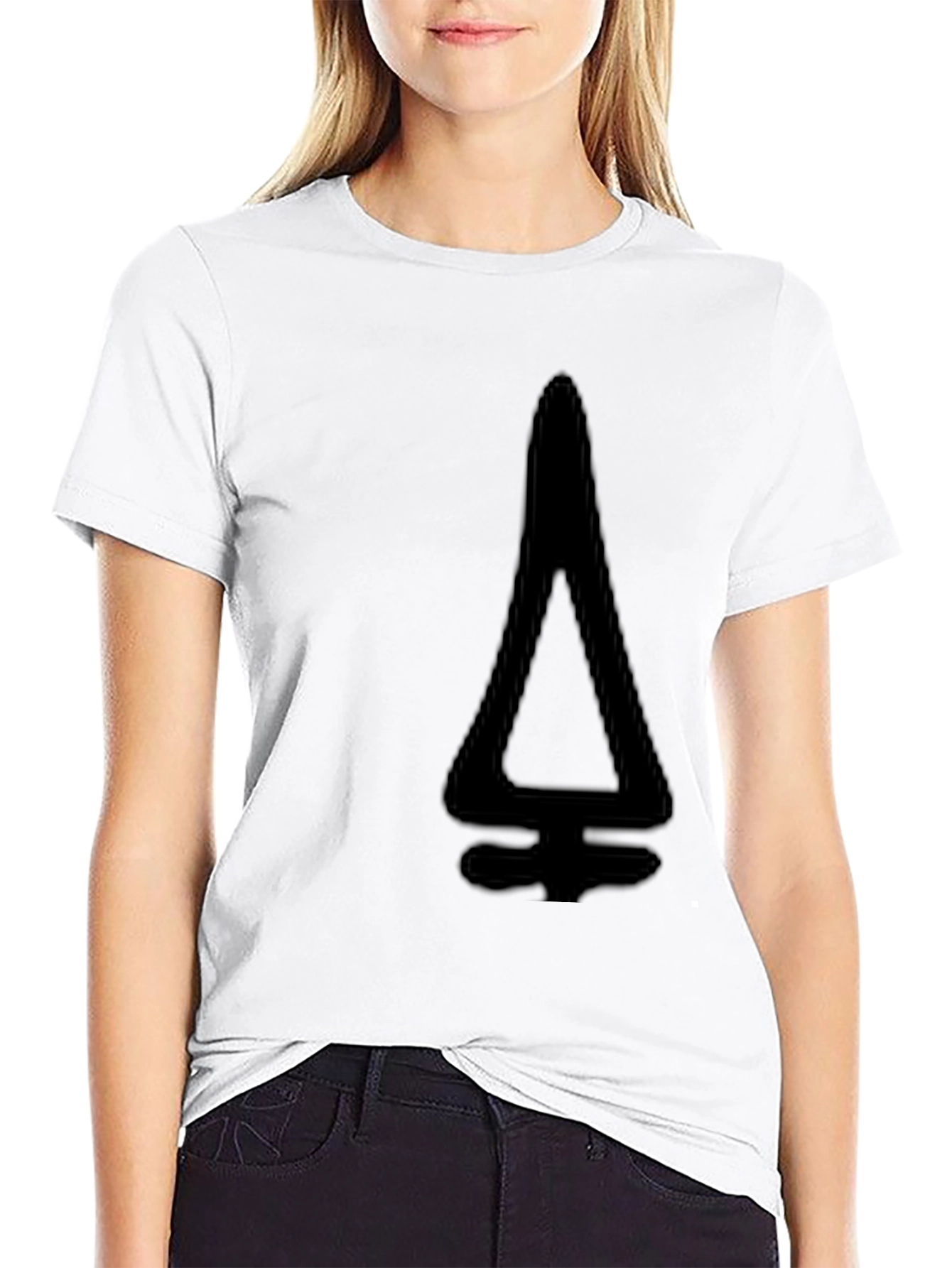 Modern Black T-Shirt with Geometric Design