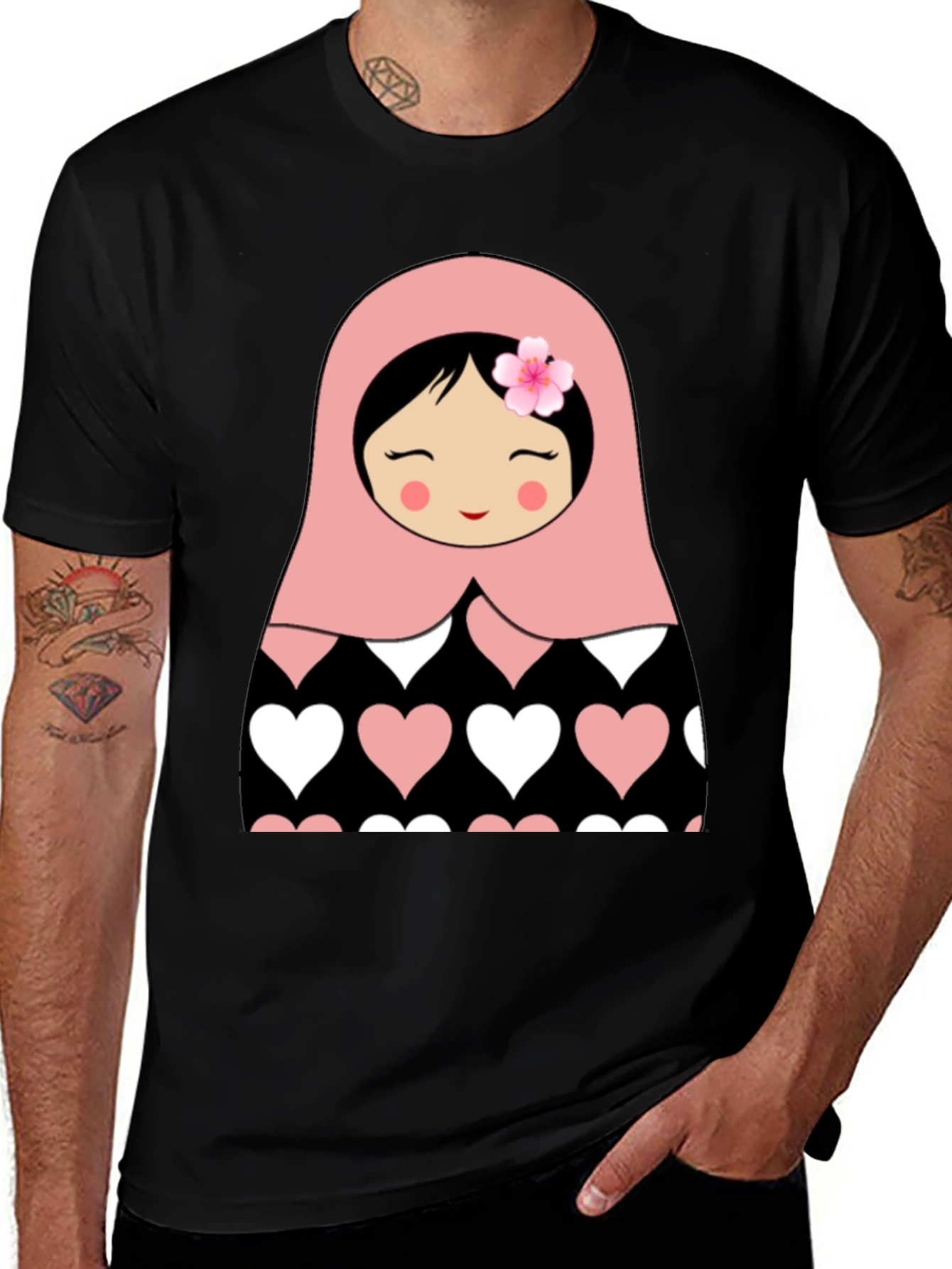 Matryoshka Doll Heart T-Shirt - Cute & Stylish