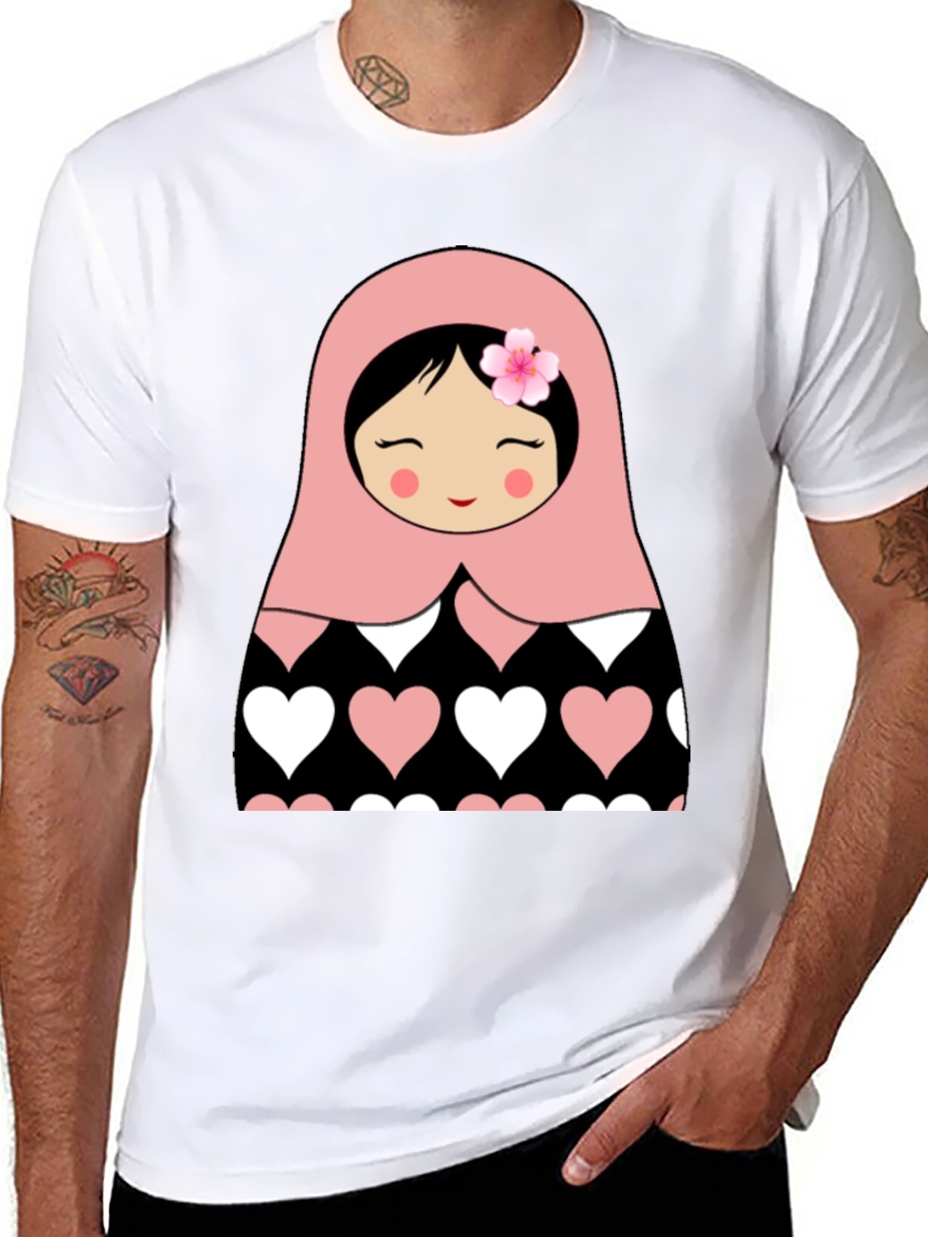 Matryoshka Doll Heart T-Shirt - Cute & Stylish