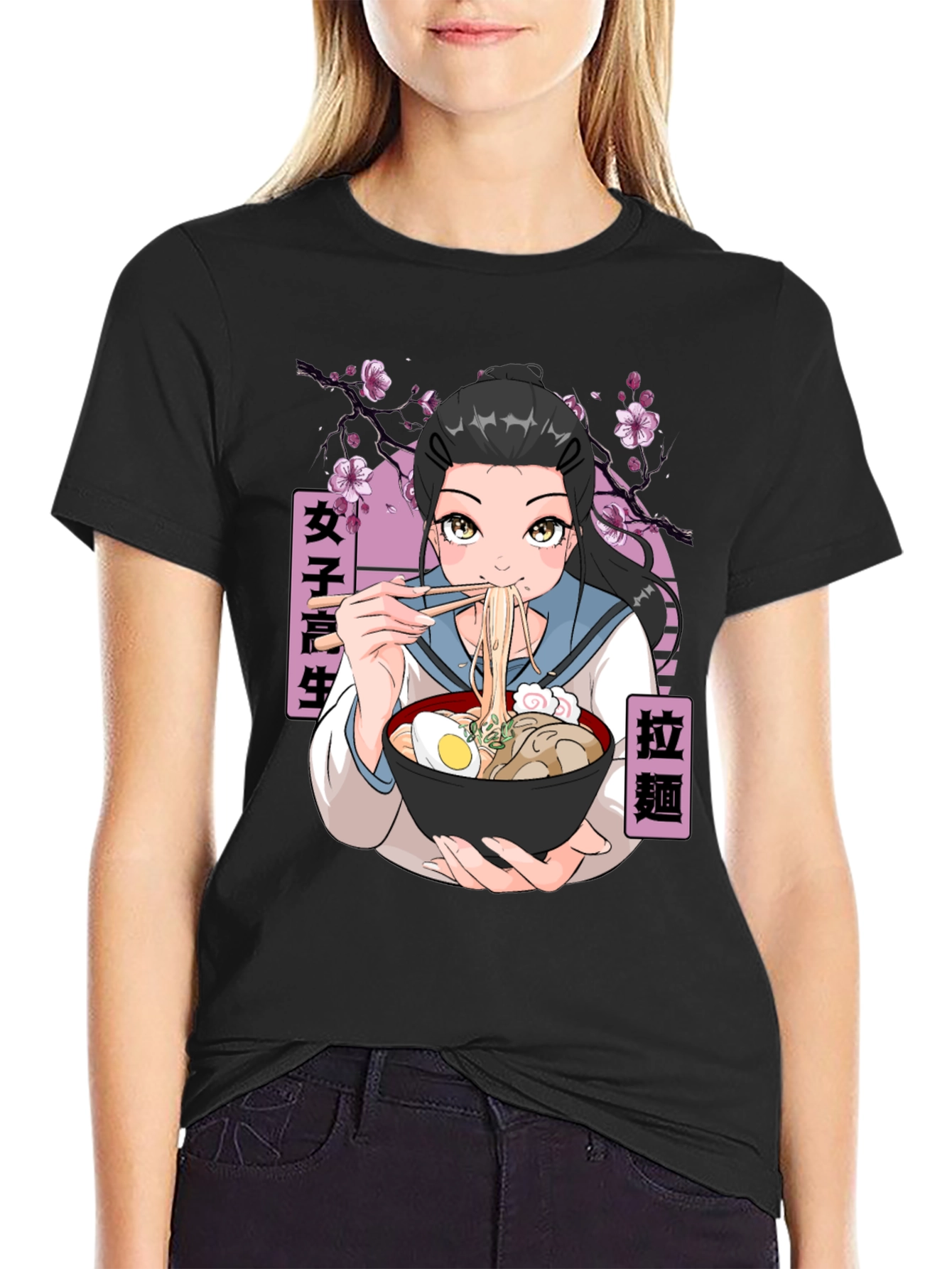 Anime Girl Ramen T-Shirt - Unisex Graphic Tee
