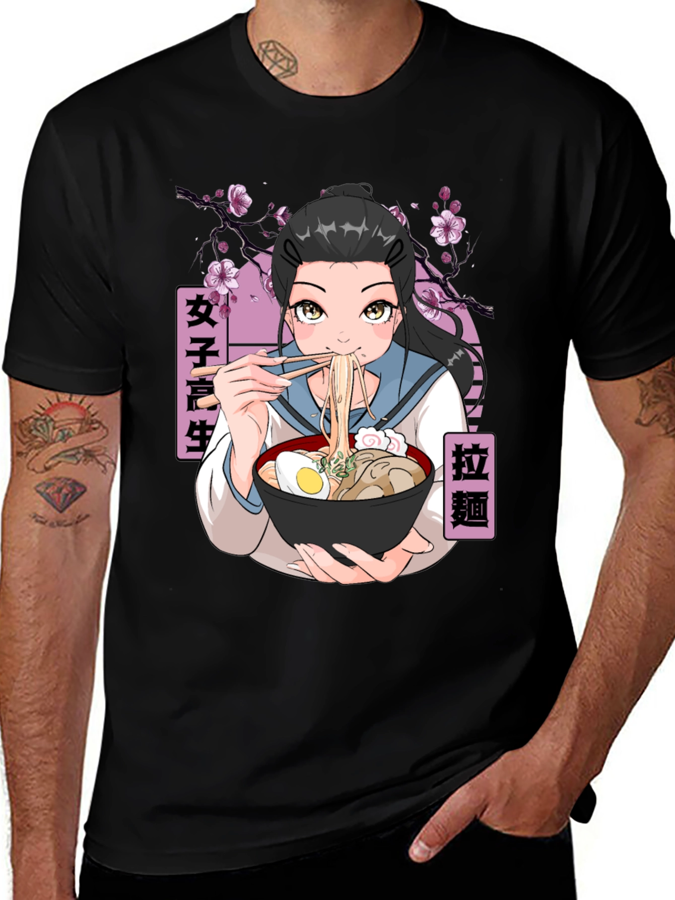 Anime Girl Ramen T-Shirt - Unisex Graphic Tee