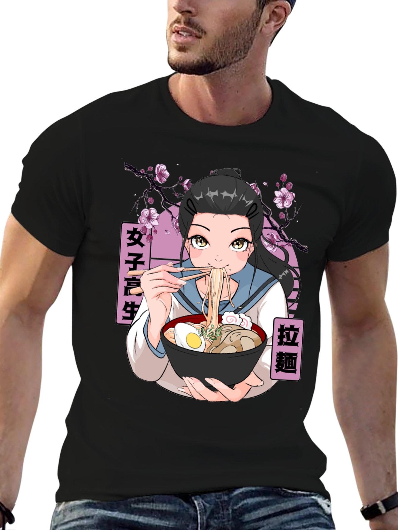 Anime Girl Ramen T-Shirt - Unisex Graphic Tee