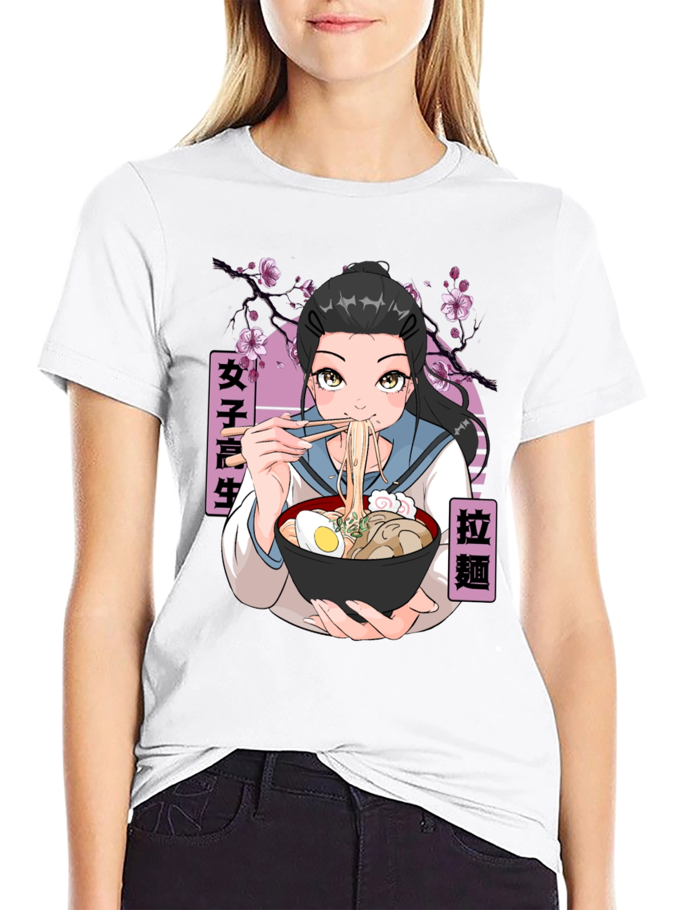 Anime Girl Ramen T-Shirt - Unisex Graphic Tee