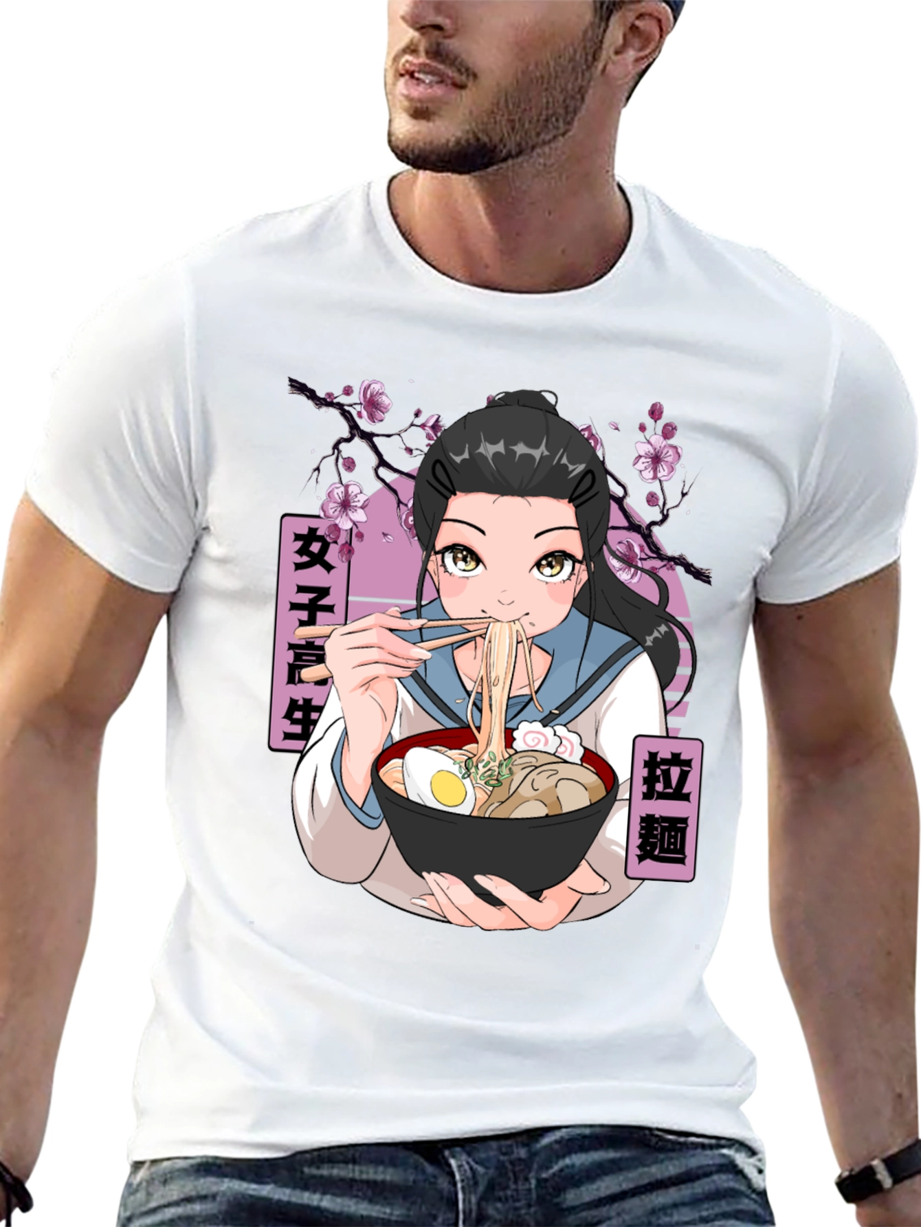 Anime Girl Ramen T-Shirt - Unisex Graphic Tee