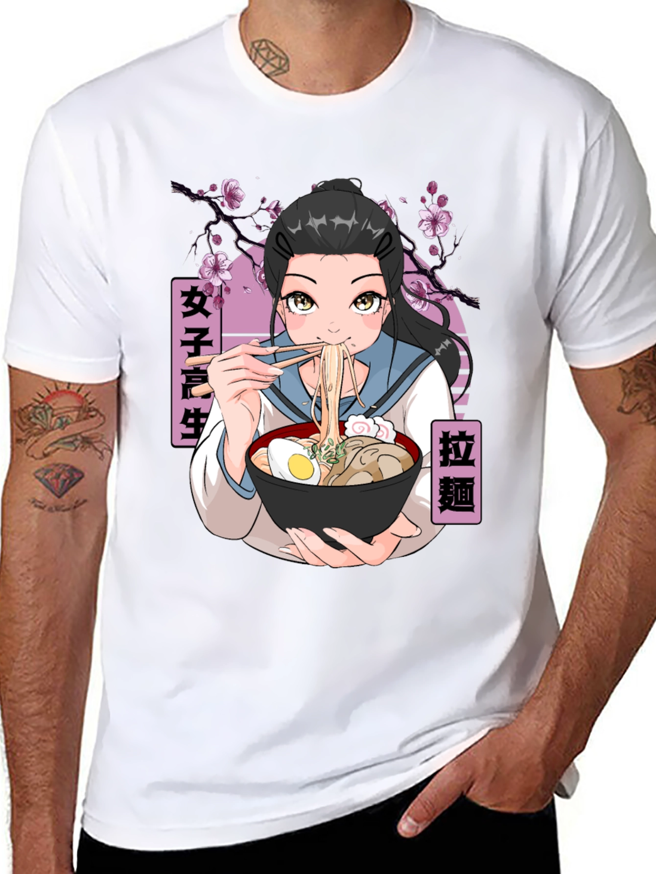 Anime Girl Ramen T-Shirt - Unisex Graphic Tee