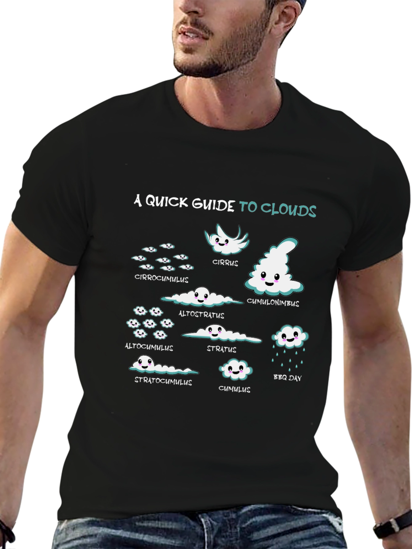 Clouds Graphic T-Shirt - Weather Enthusiast Tee