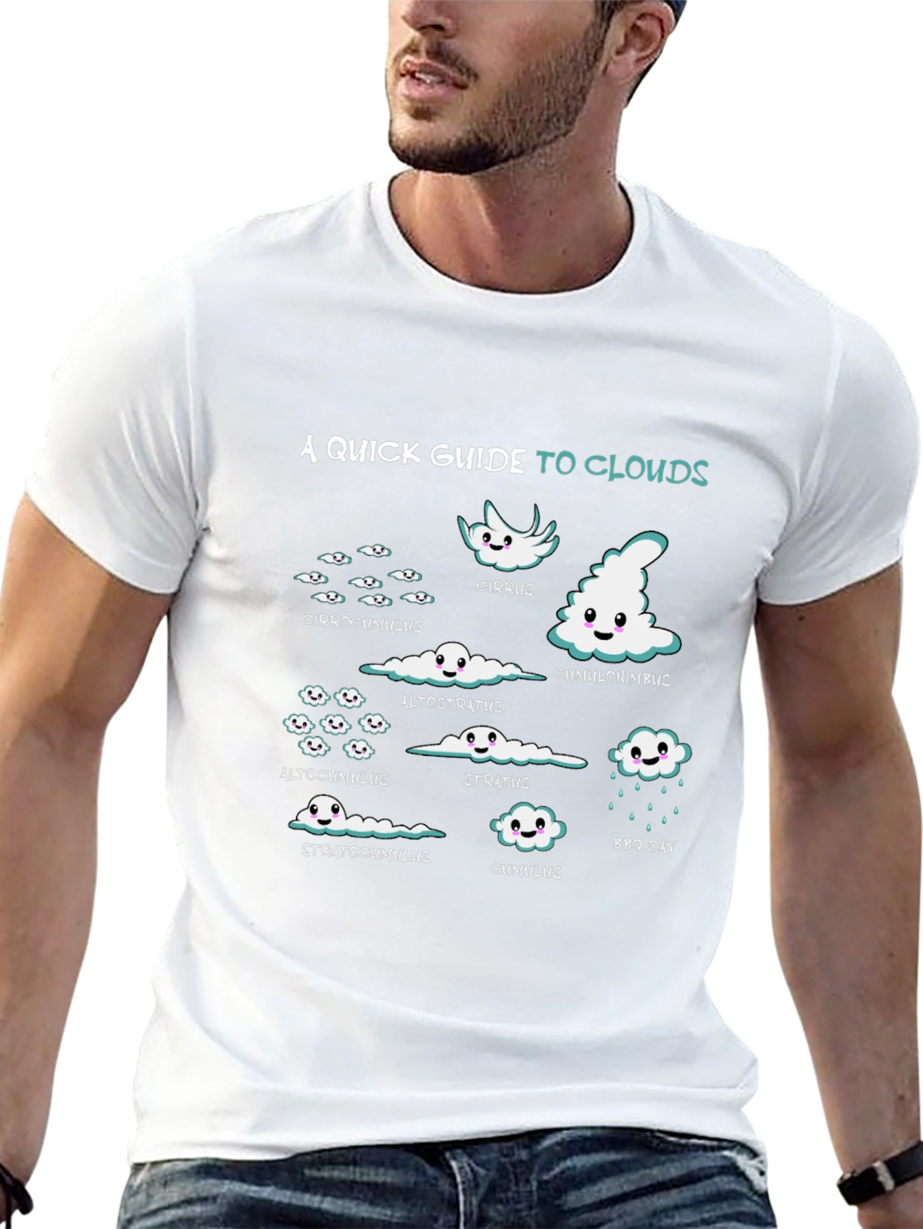 Clouds Graphic T-Shirt - Weather Enthusiast Tee